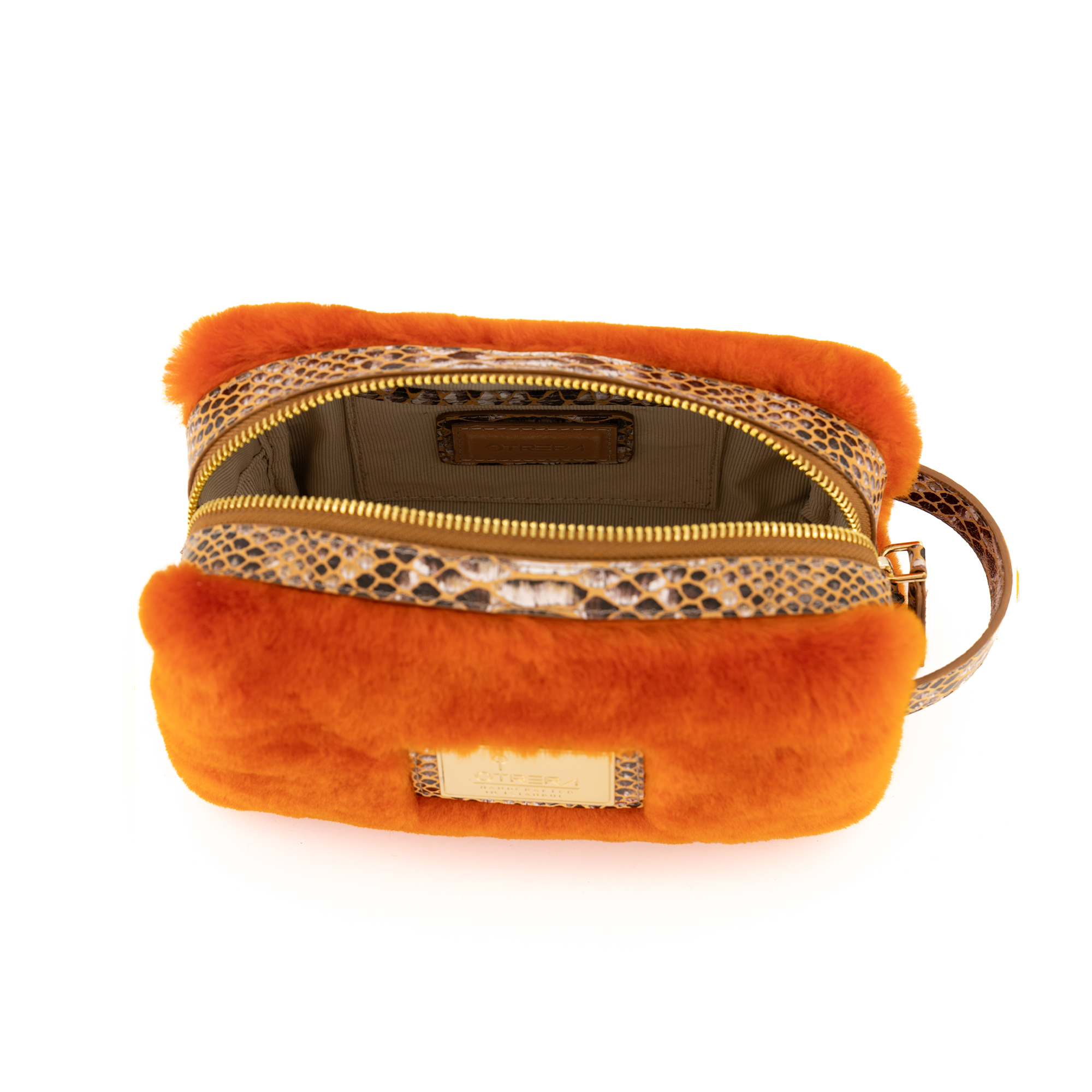 Otrera-Lula Pouch Fur - Burnt Orange-El Çantası-4-Milagron.com