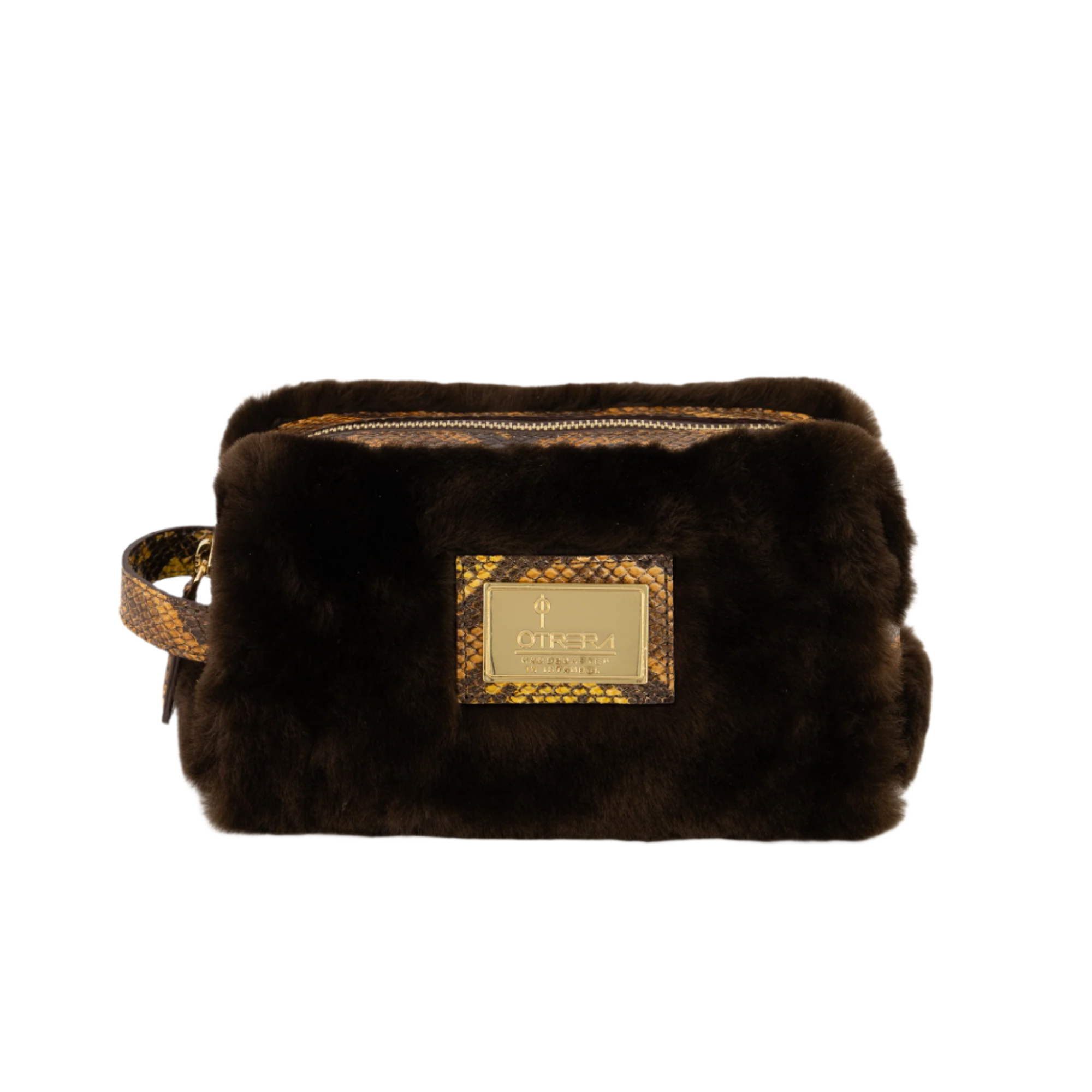 Otrera-Lula Pouch Fur - Dark Chocolate-El Çantası-1-Milagron.com