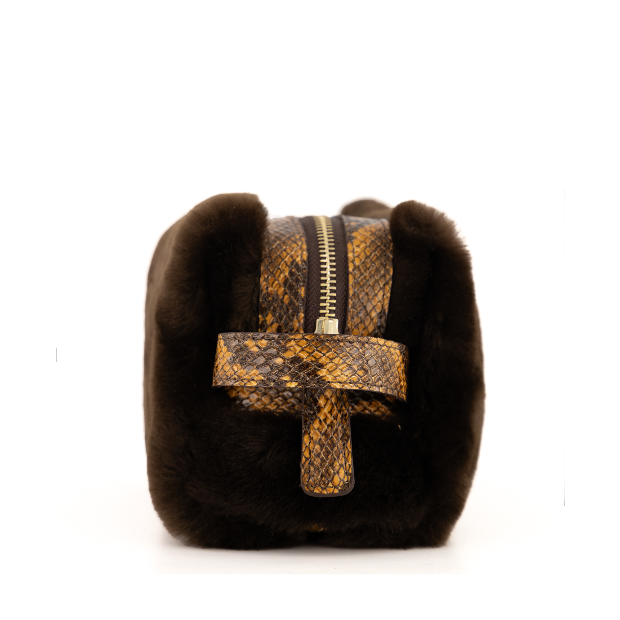 Otrera-Lula Pouch Fur - Dark Chocolate-El Çantası-4-Milagron.com