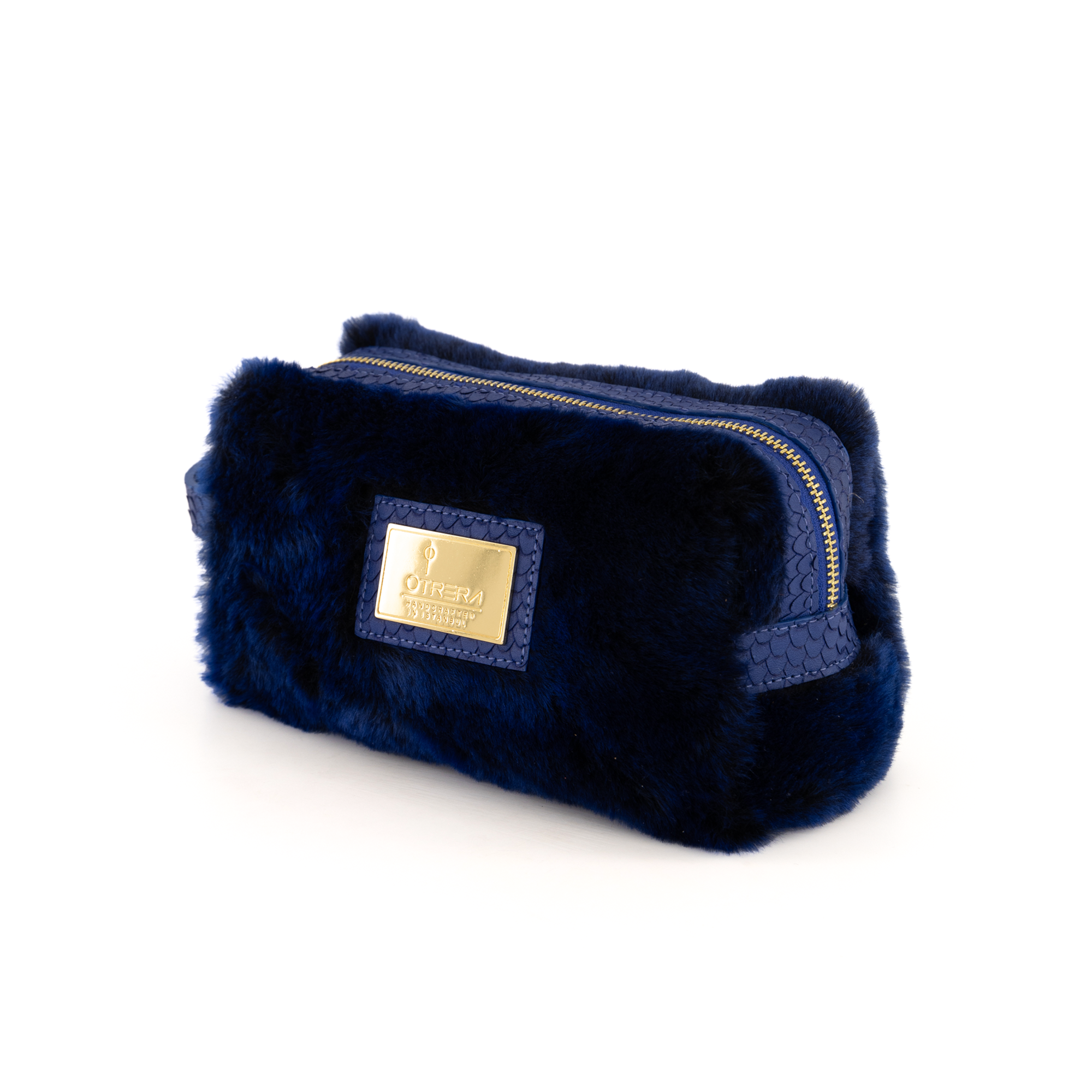 Otrera-Lula Pouch Fur - Midnight Blue-El Çantası-1-Milagron.com