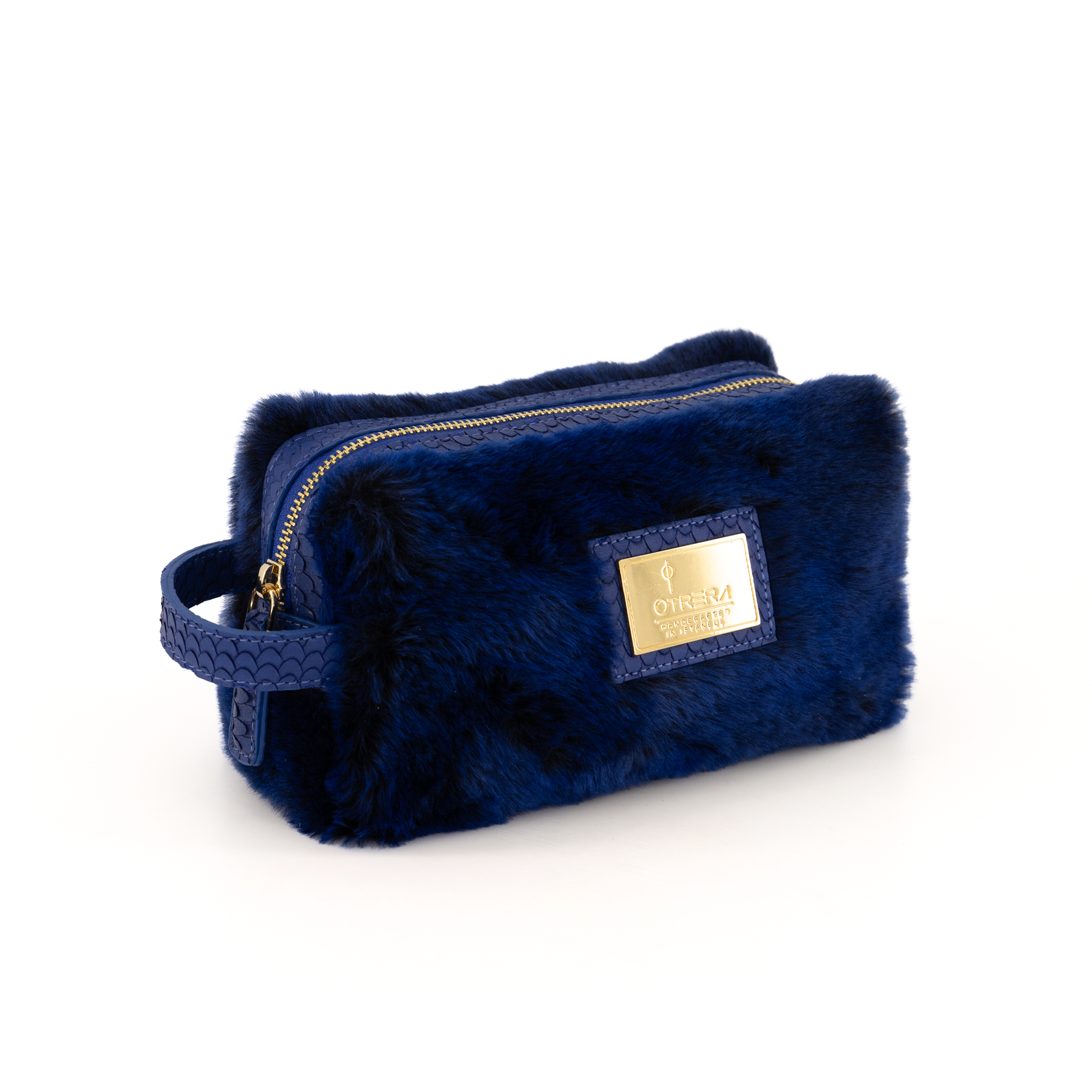 Otrera-Lula Pouch Fur - Midnight Blue-El Çantası-2-Milagron.com
