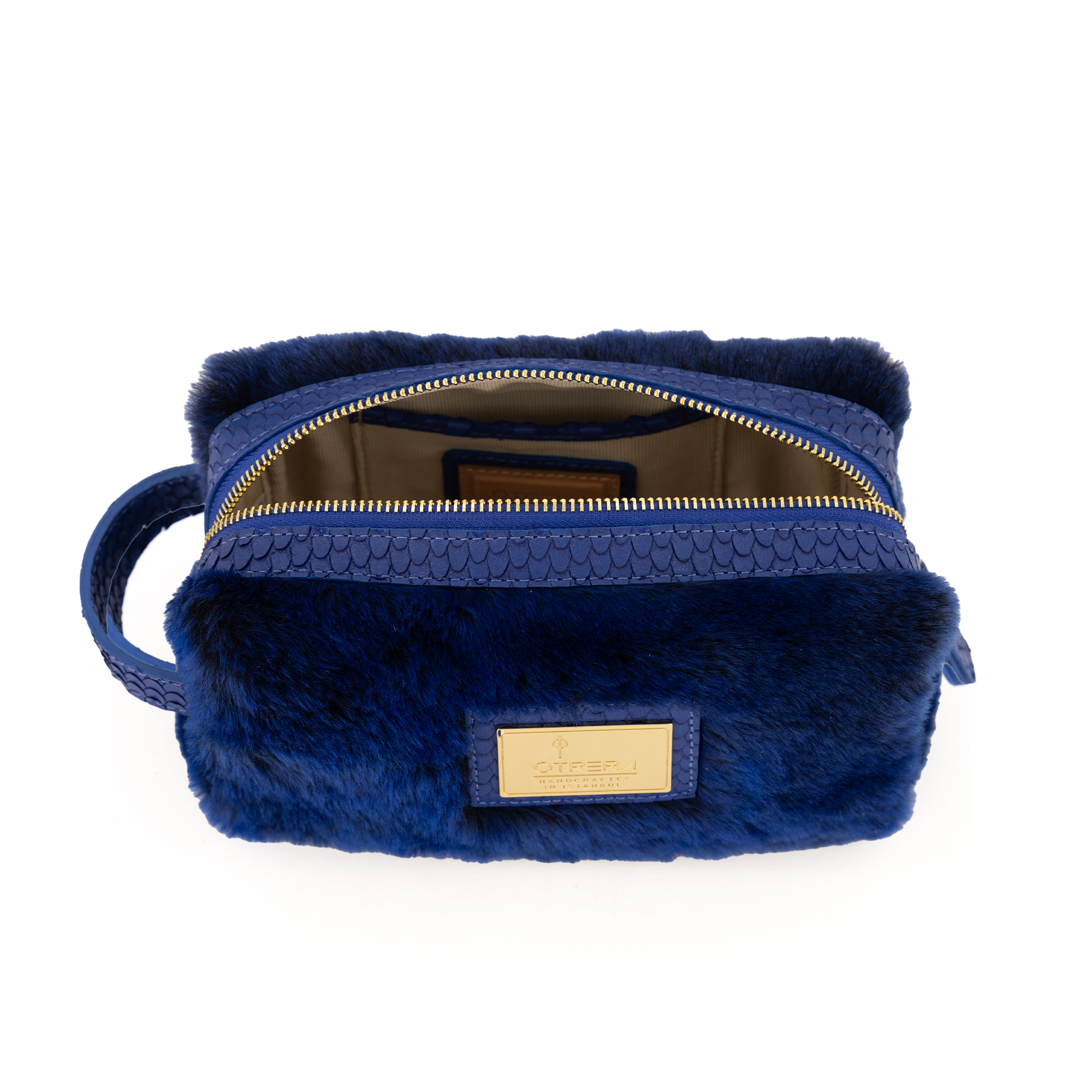 Otrera-Lula Pouch Fur - Midnight Blue-El Çantası-4-Milagron.com