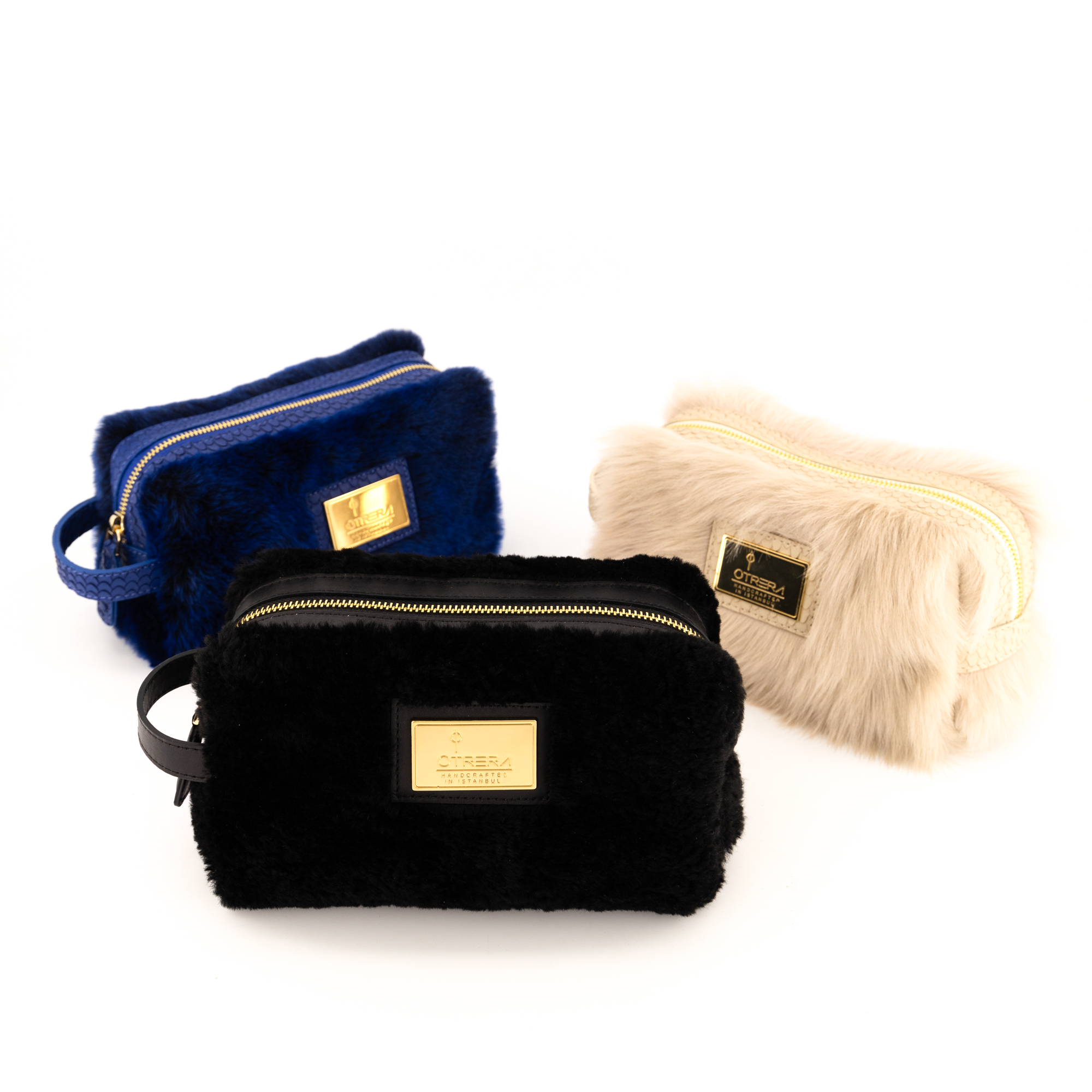Otrera-Lula Pouch Fur - Midnight Blue-El Çantası-6-Milagron.com
