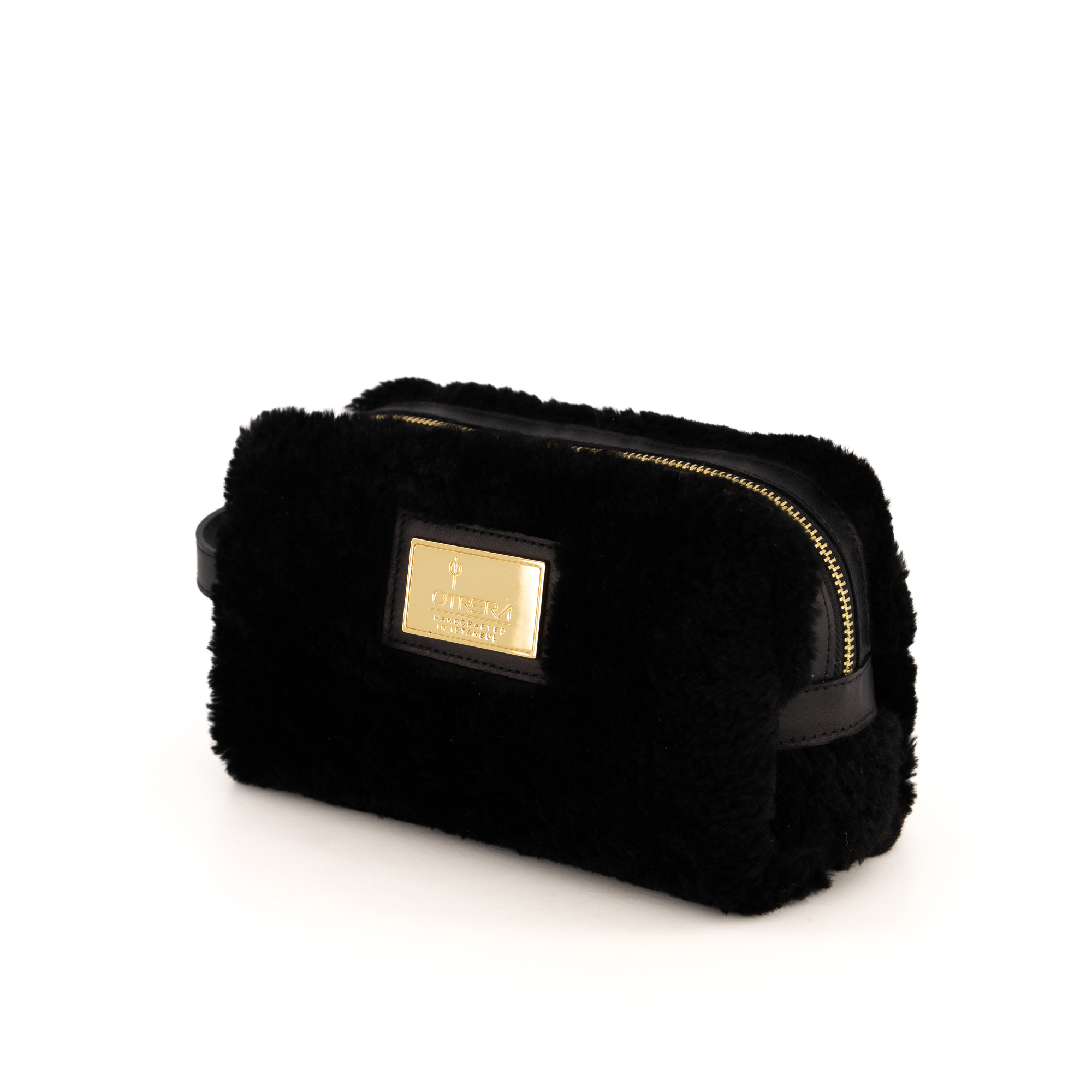 Otrera-Lula Pouch Shearling - Black-El Çantası-1-Milagron.com