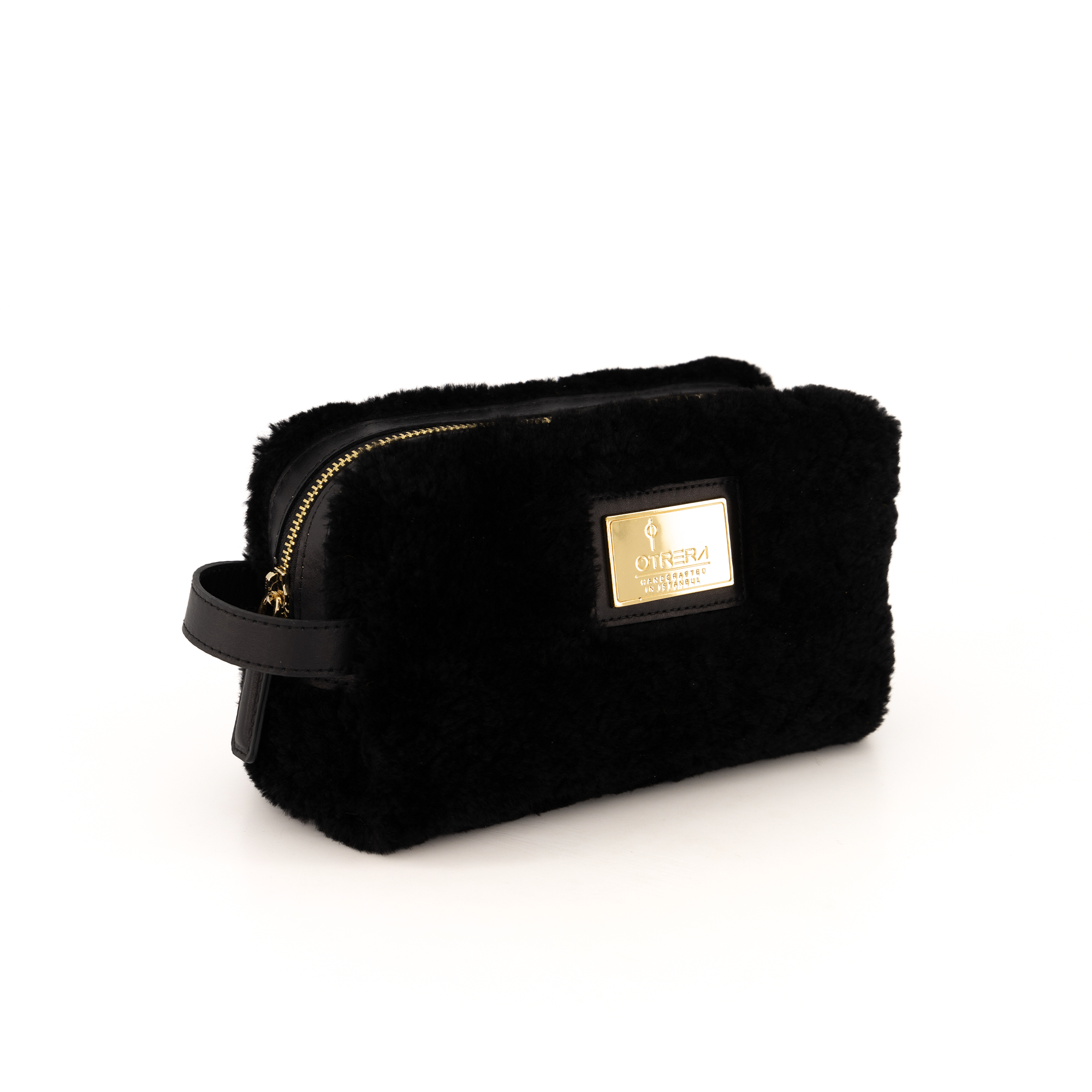 Otrera-Lula Pouch Shearling - Black-El Çantası-2-Milagron.com