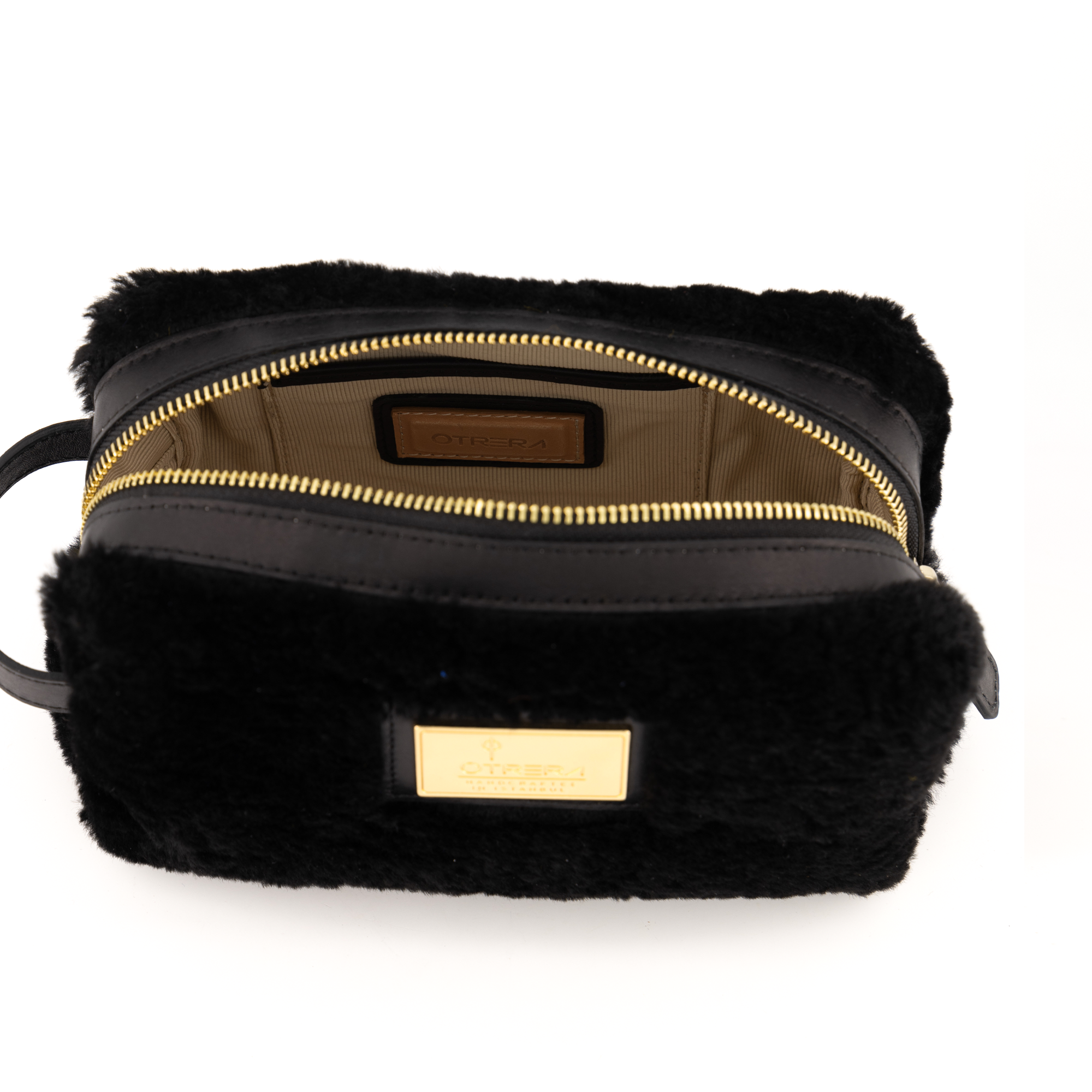 Otrera-Lula Pouch Shearling - Black-El Çantası-5-Milagron.com