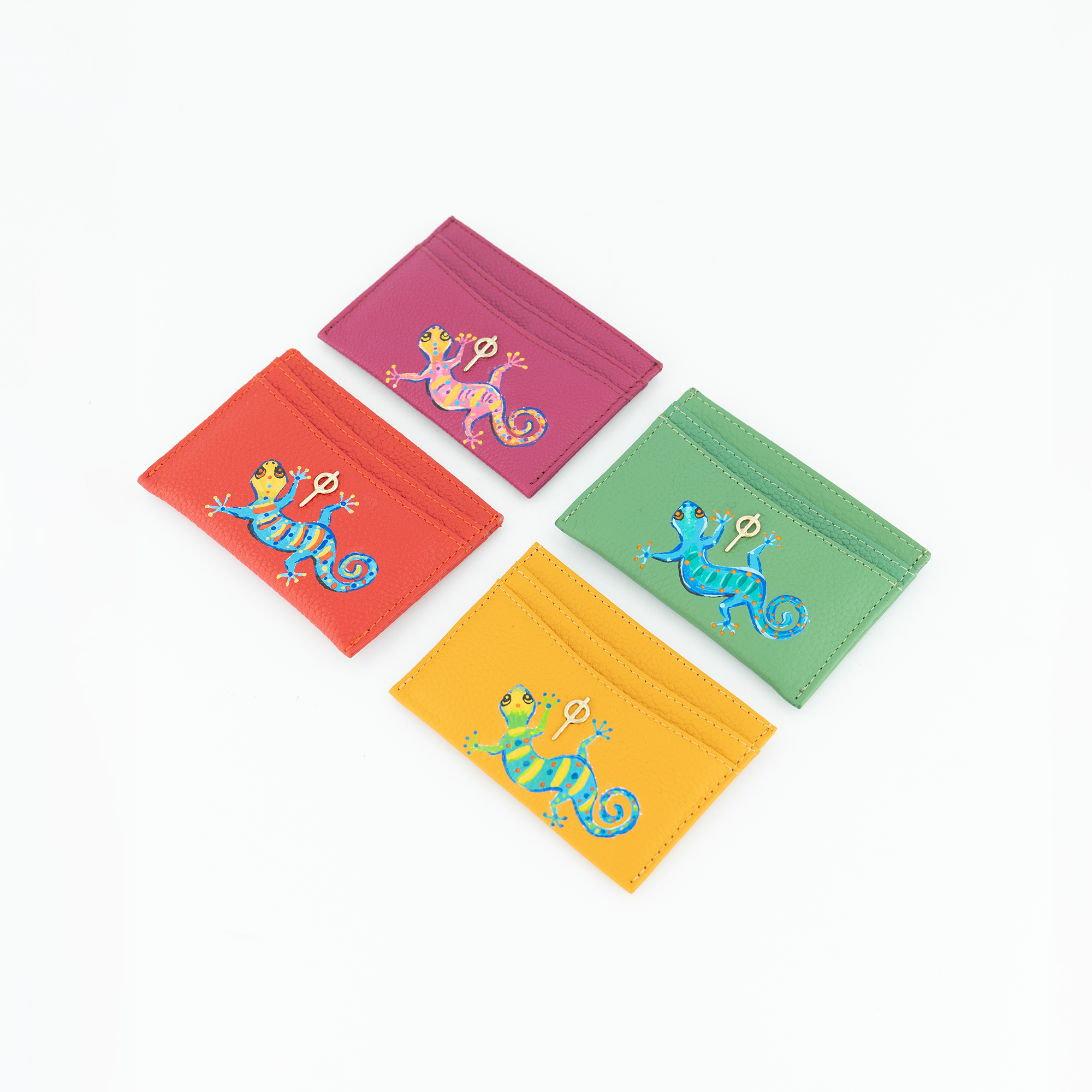 Otrera-Lydia Hand Painted - Orange-Cüzdan & Kartlık-2-Milagron.com