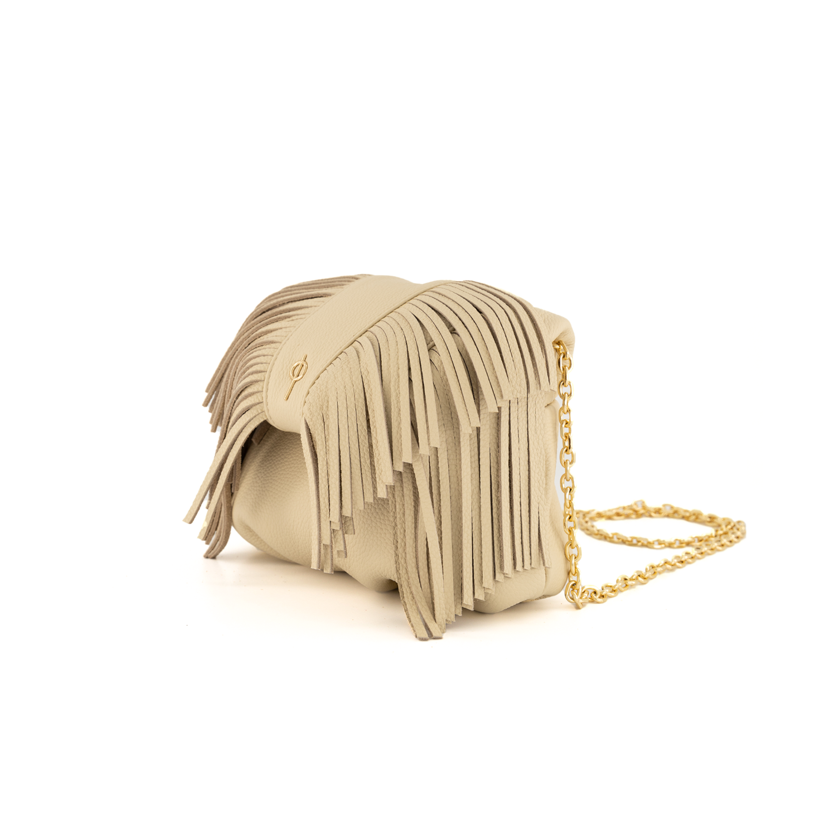 Otrera-Mini Fringe Leda Beige-Omuz Çantası-2-Milagron.com