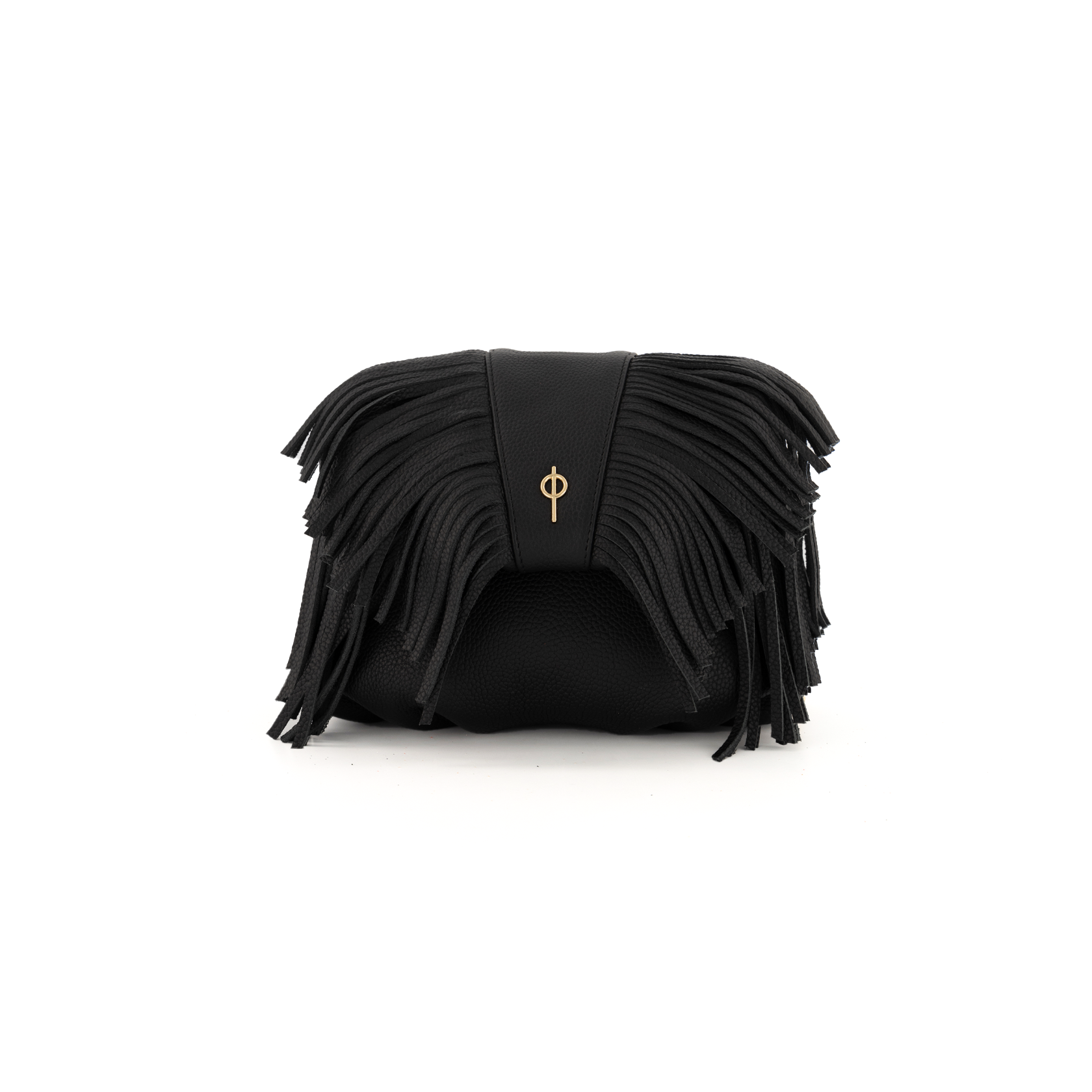 Otrera-Mini Fringe Leda Black-Omuz Çantası-1-Milagron.com