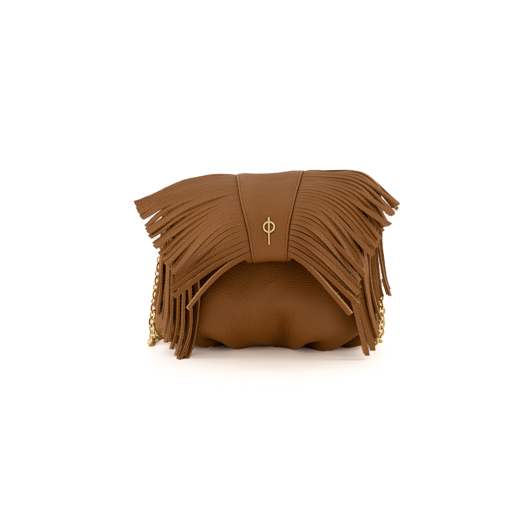 Otrera-Mini Fringe Leda Tan-Omuz Çantası-1-Milagron.com