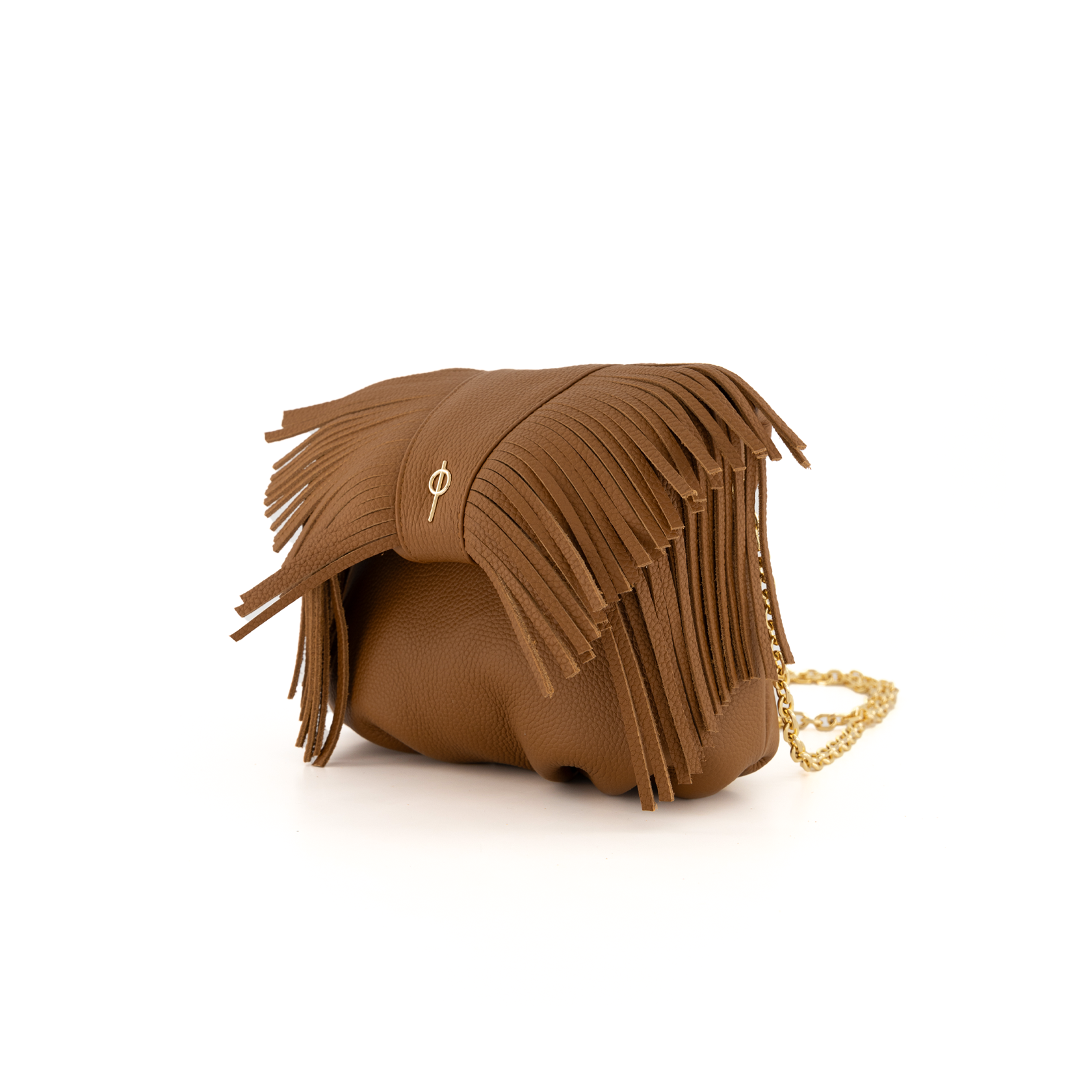 Otrera-Mini Fringe Leda Tan-Omuz Çantası-3-Milagron.com