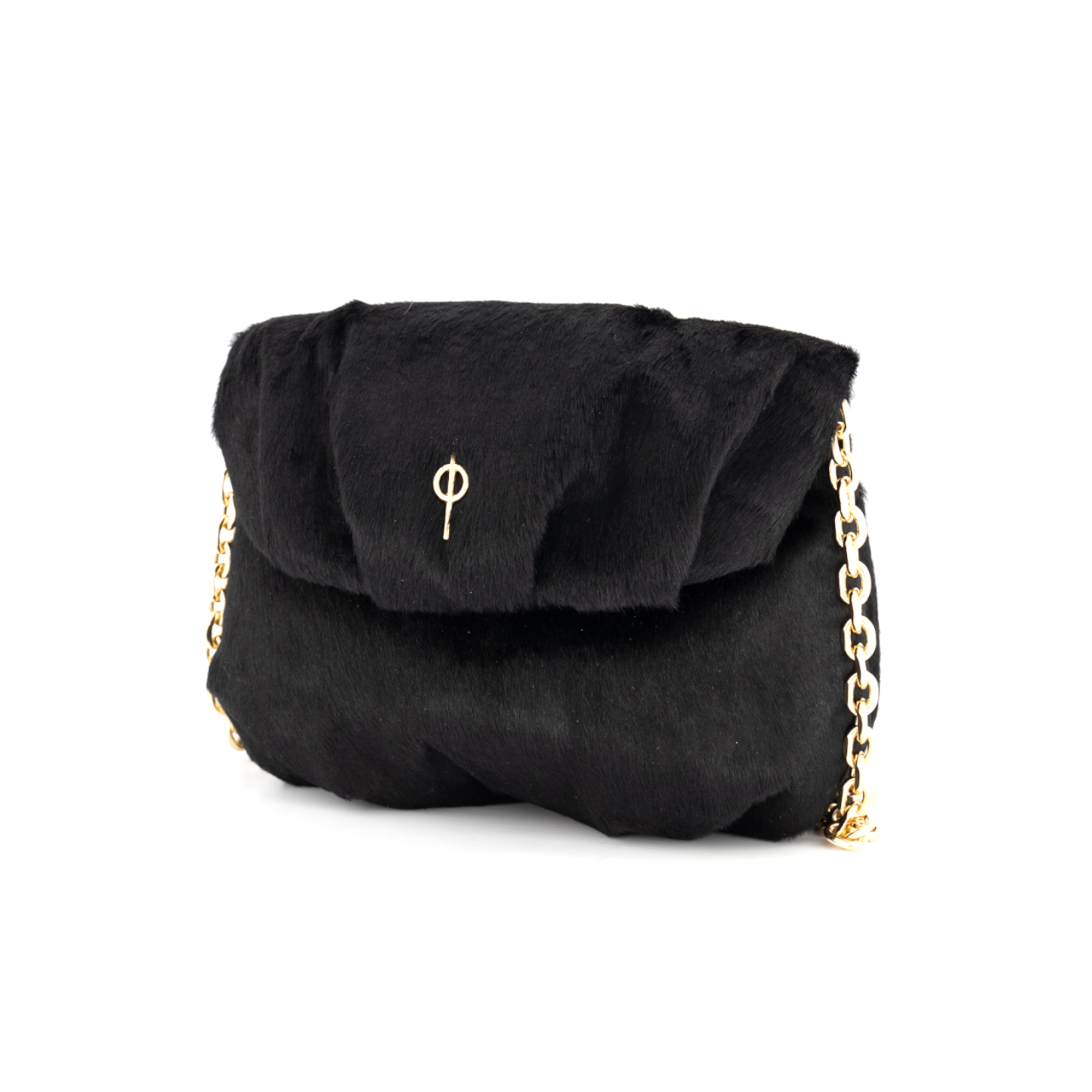 Otrera-Mini Leda Baby Calf Black-Omuz Çantası-2-Milagron.com