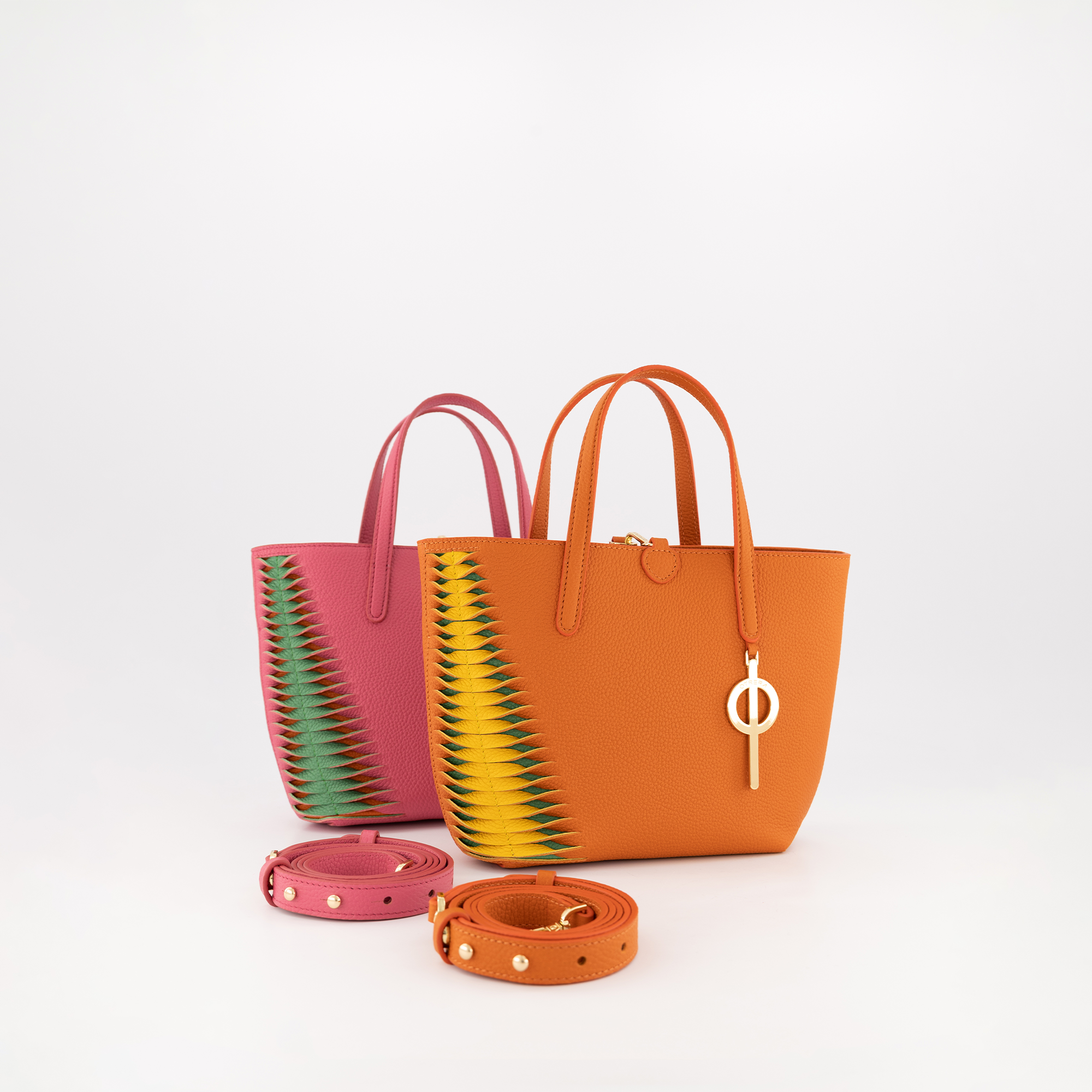 Otrera-Mini Shopping Bag Orange&Yellow-Omuz Çantası-5-Milagron.com