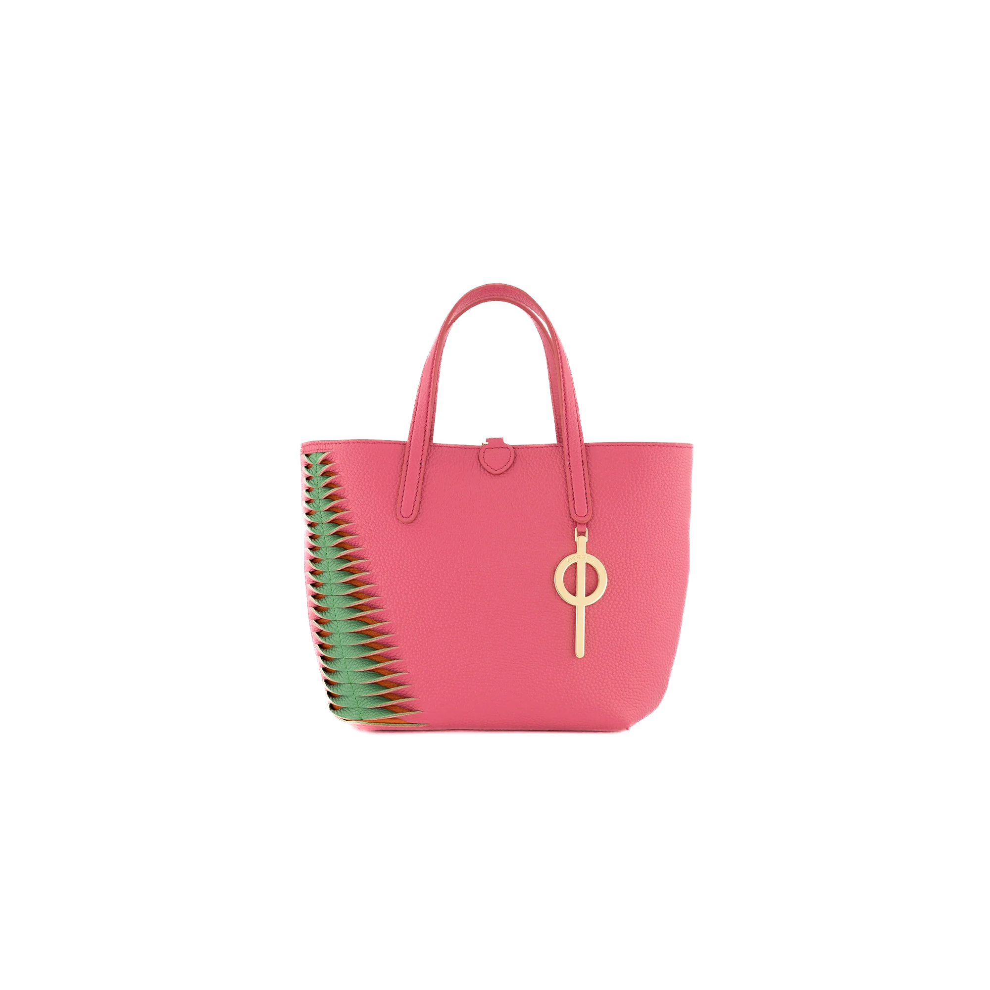 Otrera-Mini Shopping Bag Pink&Green-Omuz Çantası-2-Milagron.com