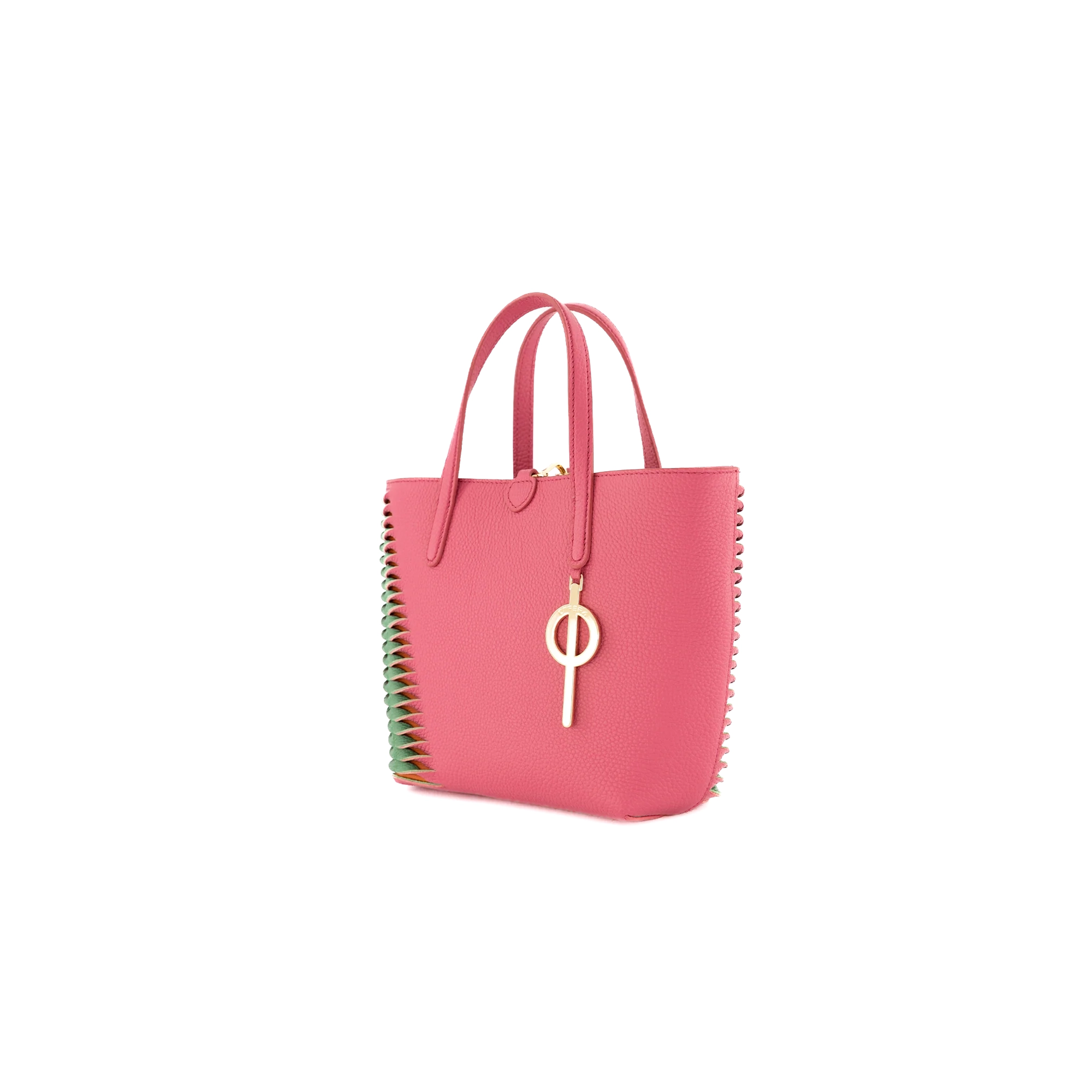 Otrera-Mini Shopping Bag Pink&Green-Omuz Çantası-3-Milagron.com
