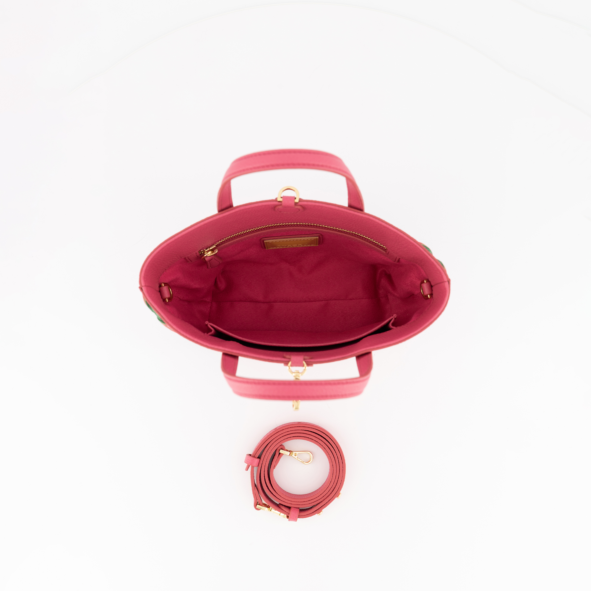 Otrera-Mini Shopping Bag Pink&Green-Omuz Çantası-5-Milagron.com