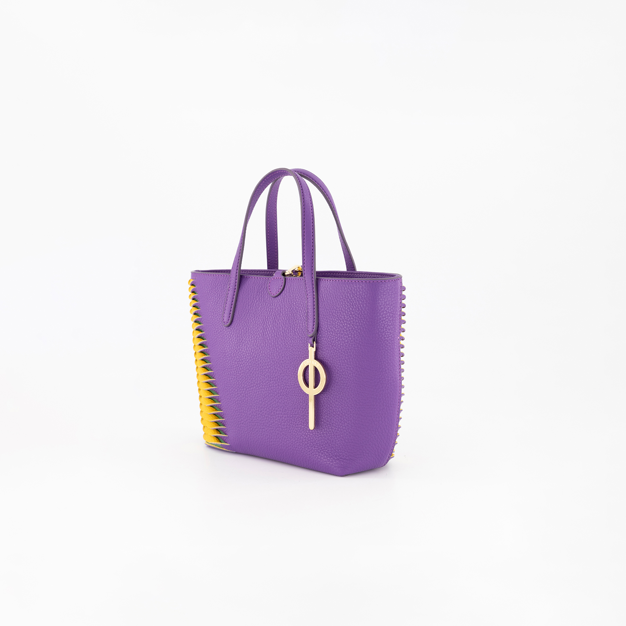Otrera-Mini Shopping Bag Purple&Yellow-Omuz Çantası-4-Milagron.com