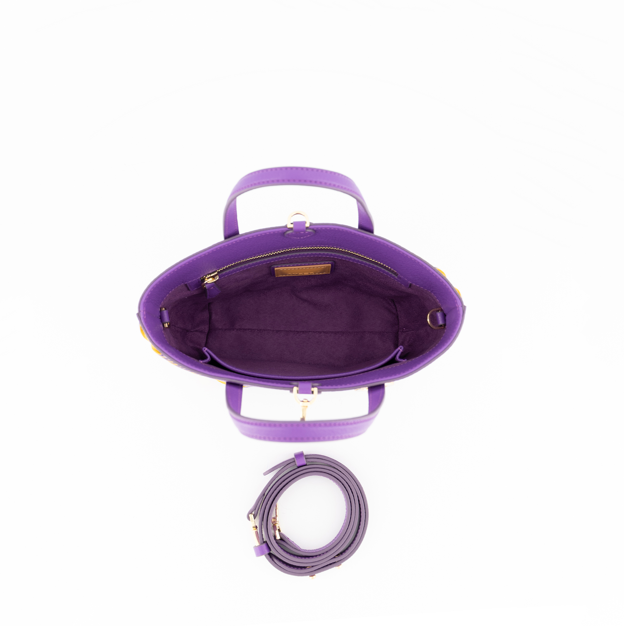 Otrera-Mini Shopping Bag Purple&Yellow-Omuz Çantası-5-Milagron.com