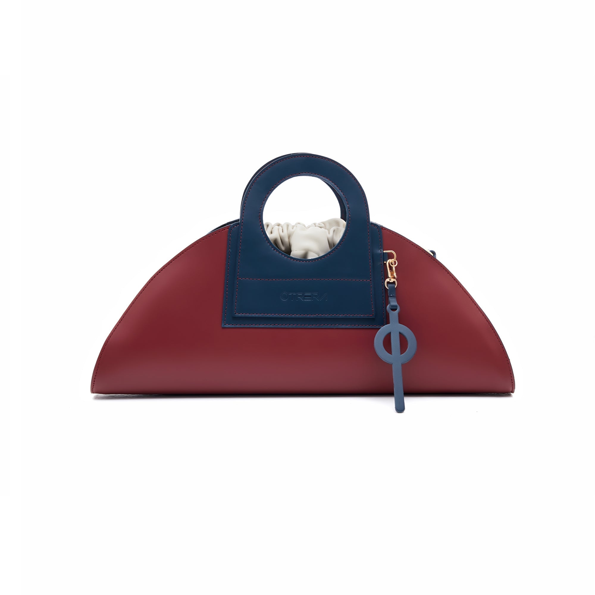 Otrera-Mini Taco Leather - Burgundy-El Çantası-1-Milagron.com