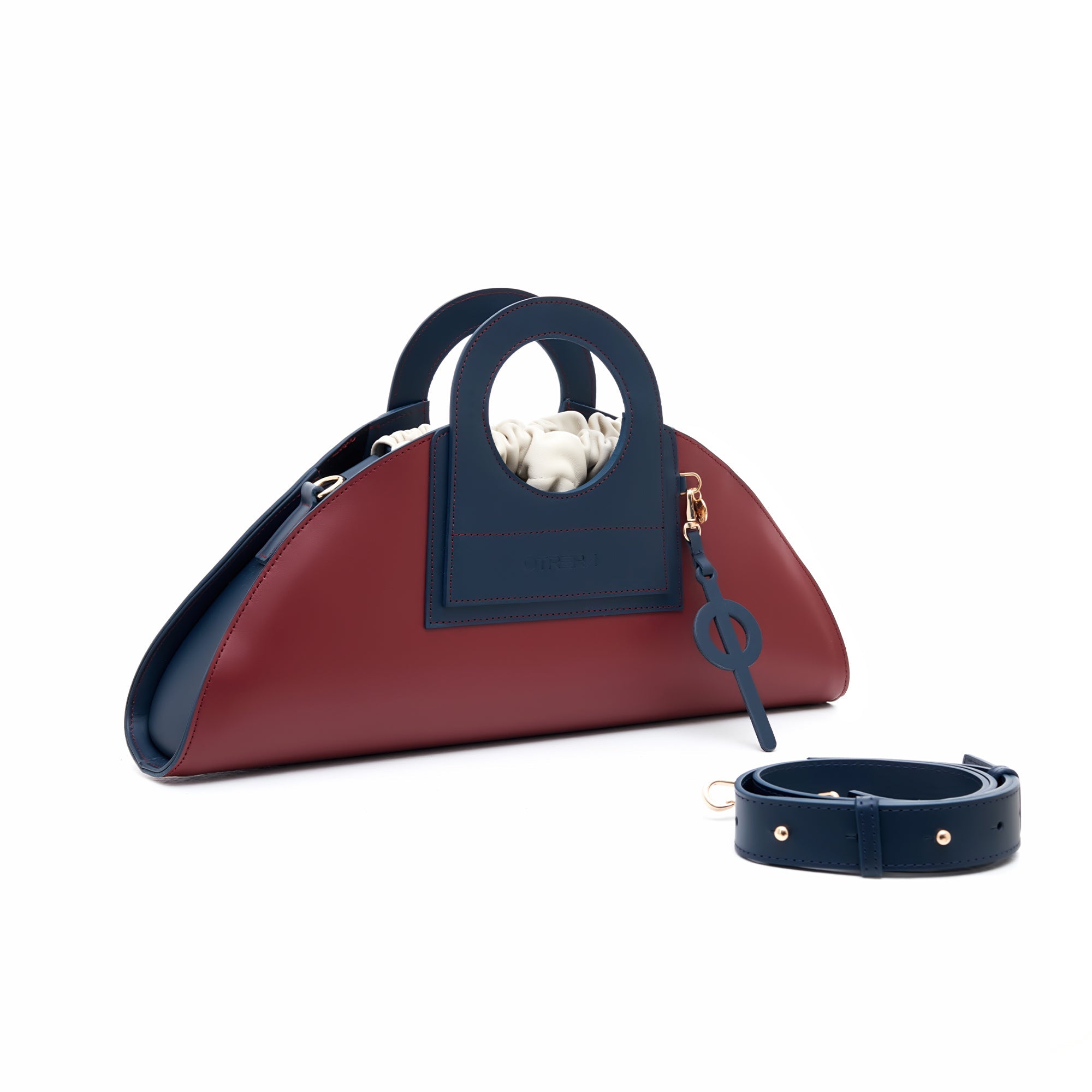 Otrera-Mini Taco Leather - Burgundy-El Çantası-2-Milagron.com