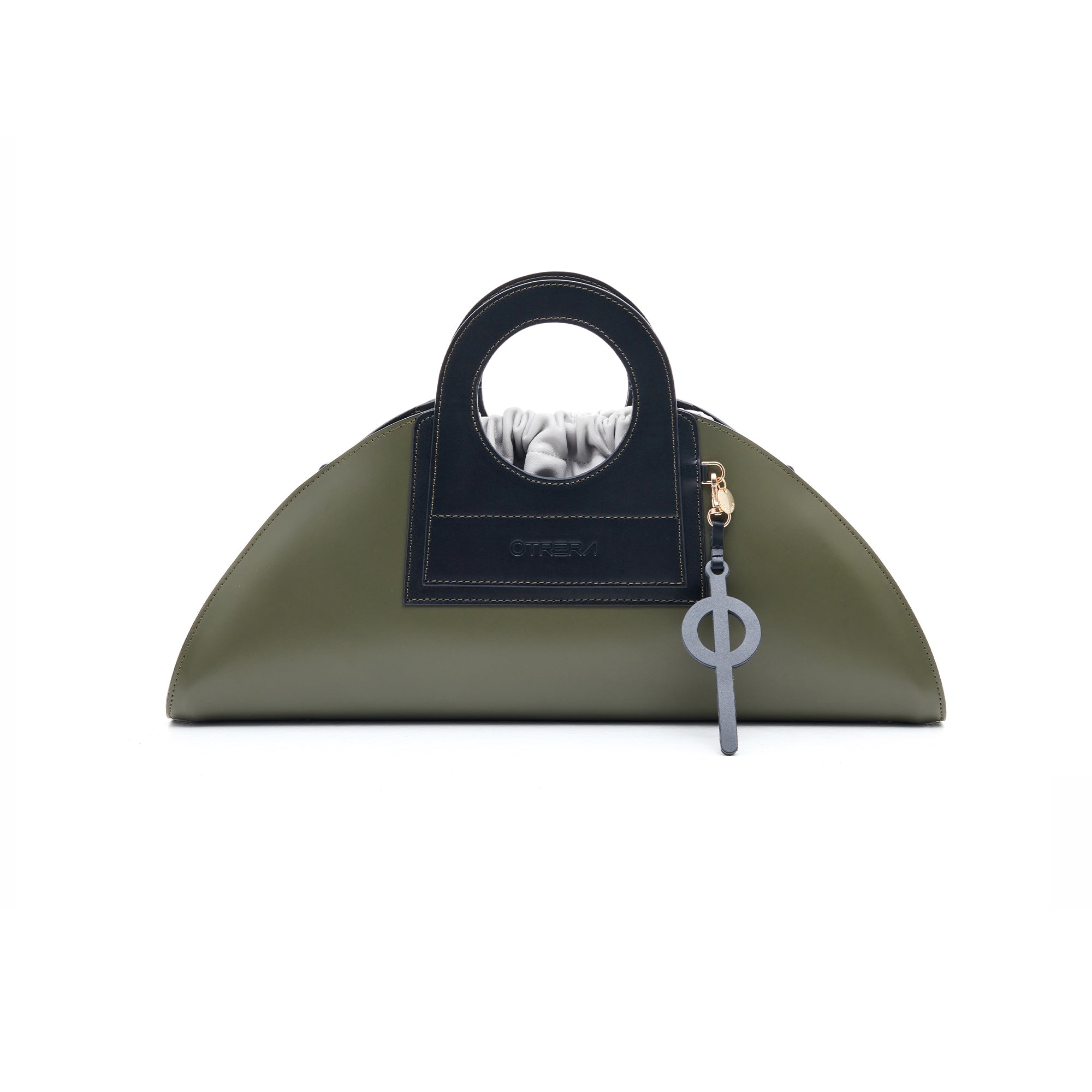 Otrera-Mini Taco Leather - Khaki-El Çantası-1-Milagron.com