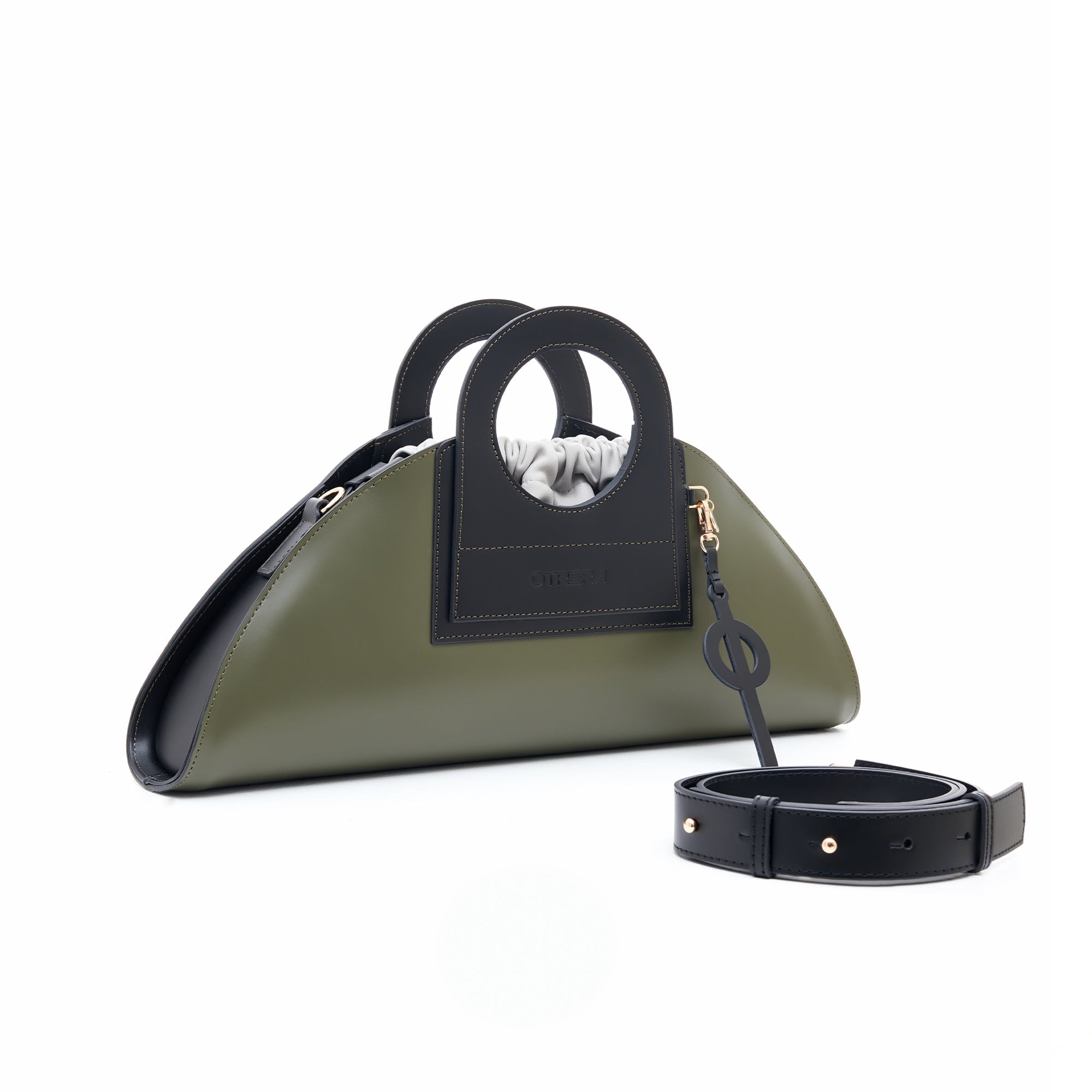 Otrera-Mini Taco Leather - Khaki-El Çantası-2-Milagron.com