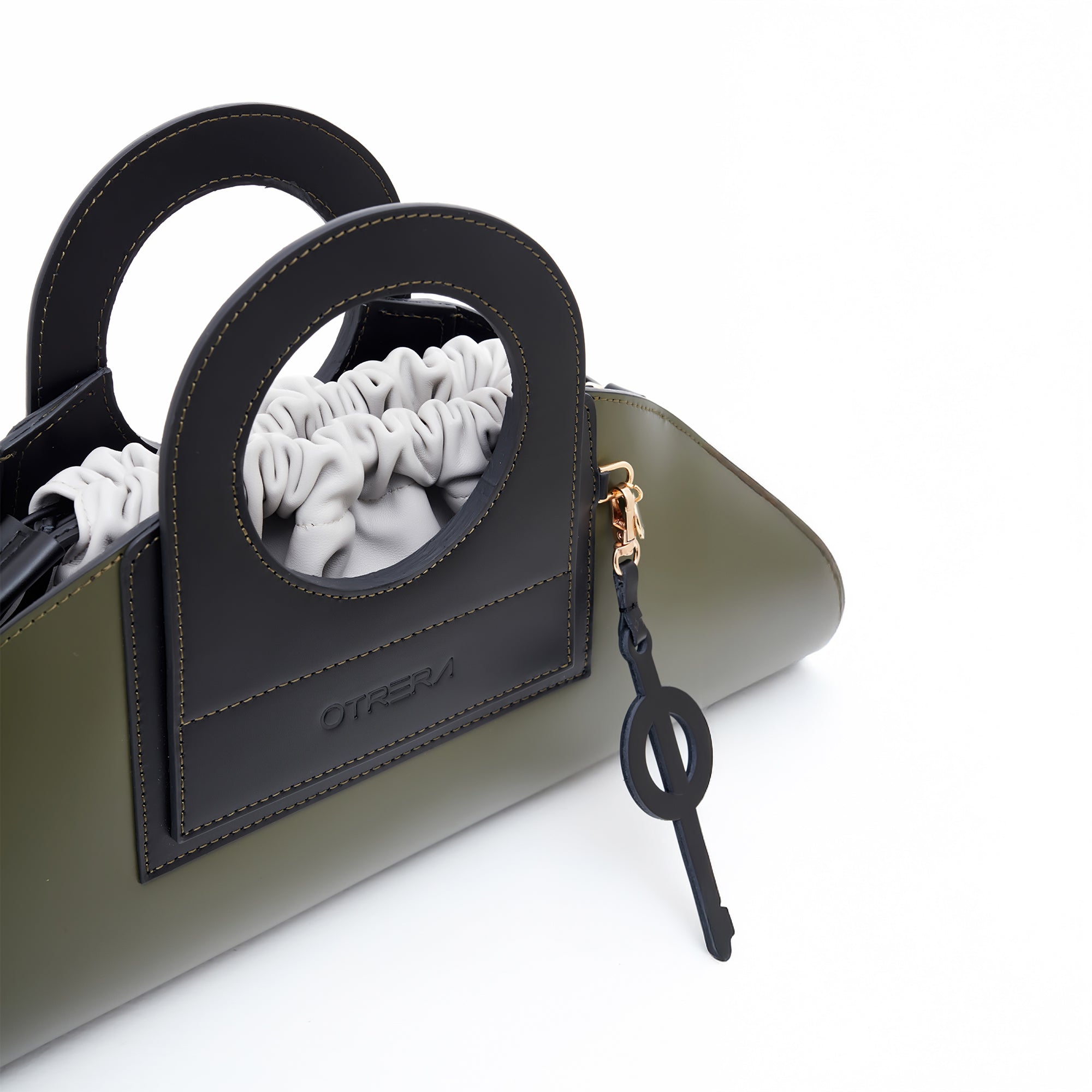 Otrera-Mini Taco Leather - Khaki-El Çantası-3-Milagron.com