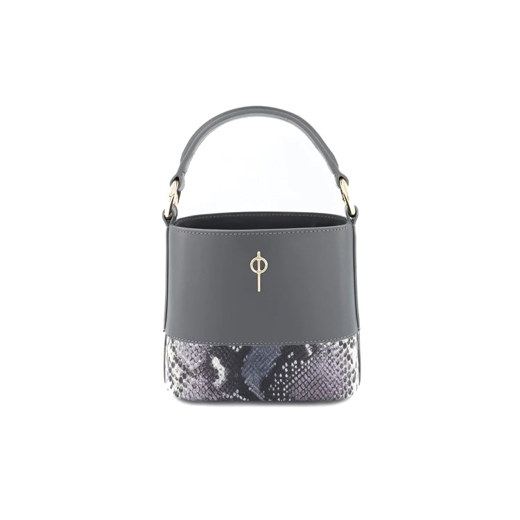 Otrera-Noa Snake Grey-Omuz Çantası-1-Milagron.com