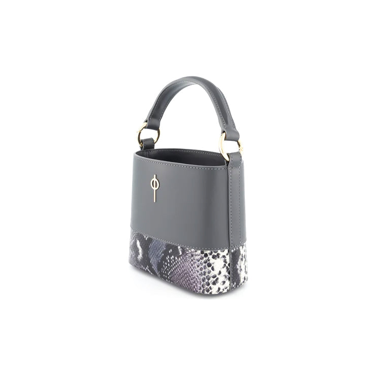 Otrera-Noa Snake Grey-Omuz Çantası-2-Milagron.com