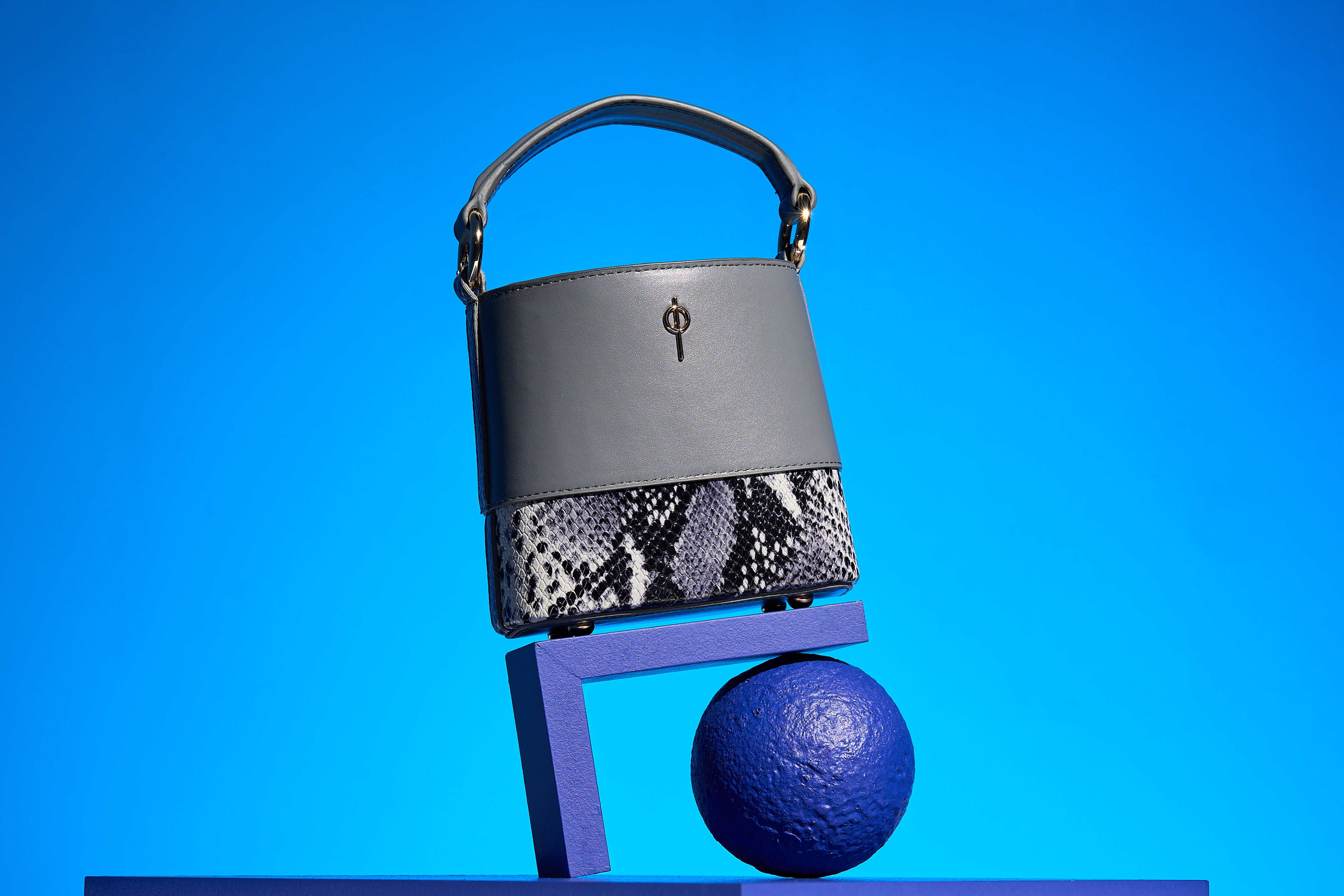 Otrera-Noa Snake Grey-Omuz Çantası-5-Milagron.com