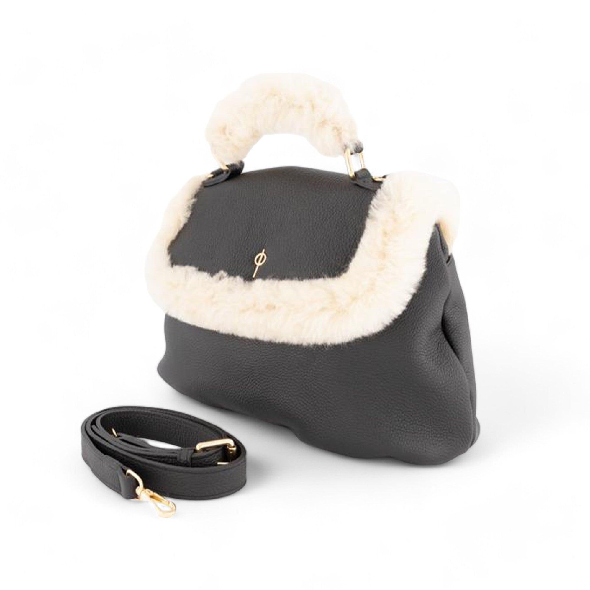 Otrera-Rita Fluffy - Black-El Çantası-2-Milagron.com