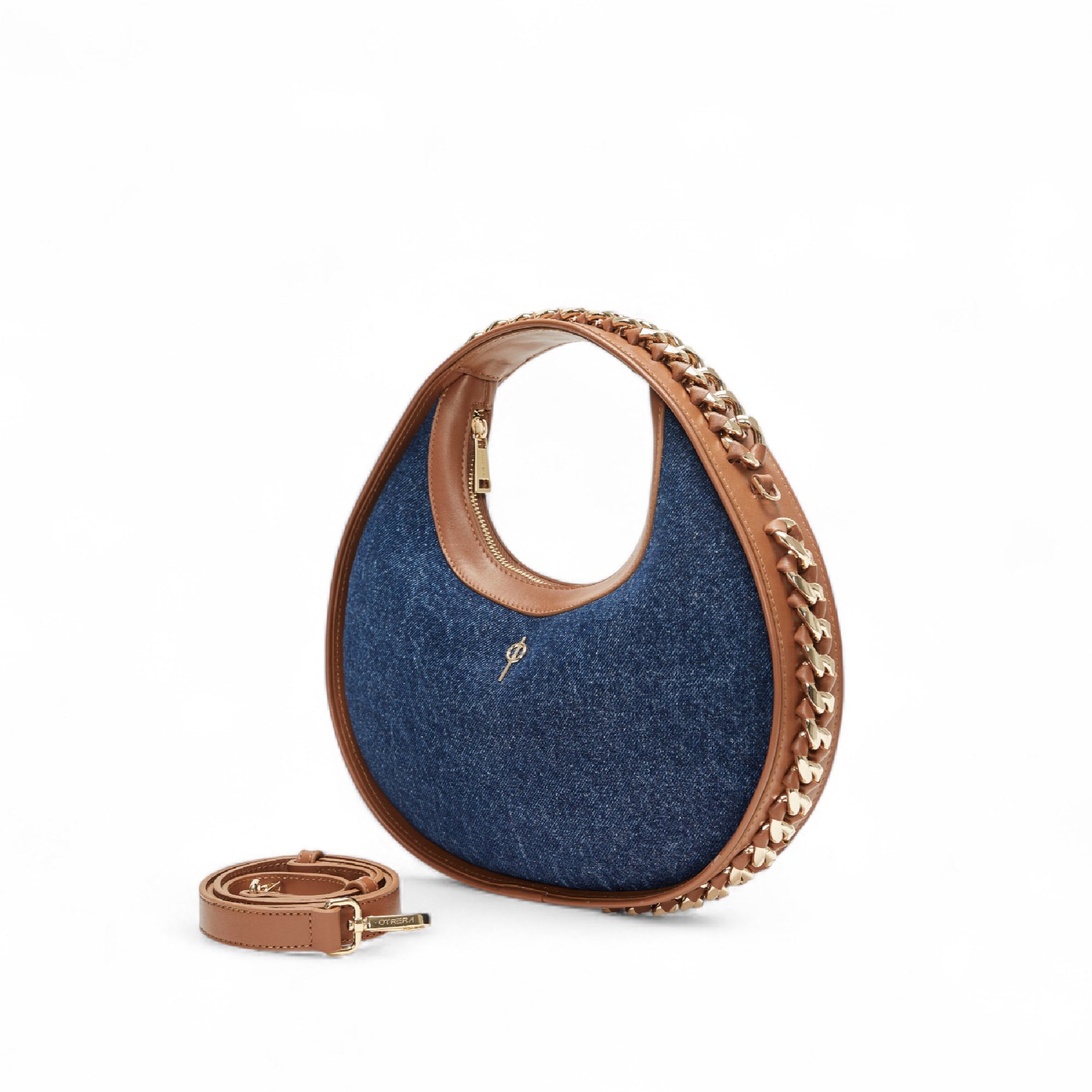 Otrera-Round Chain Bag Jean-El Çantası-2-Milagron.com