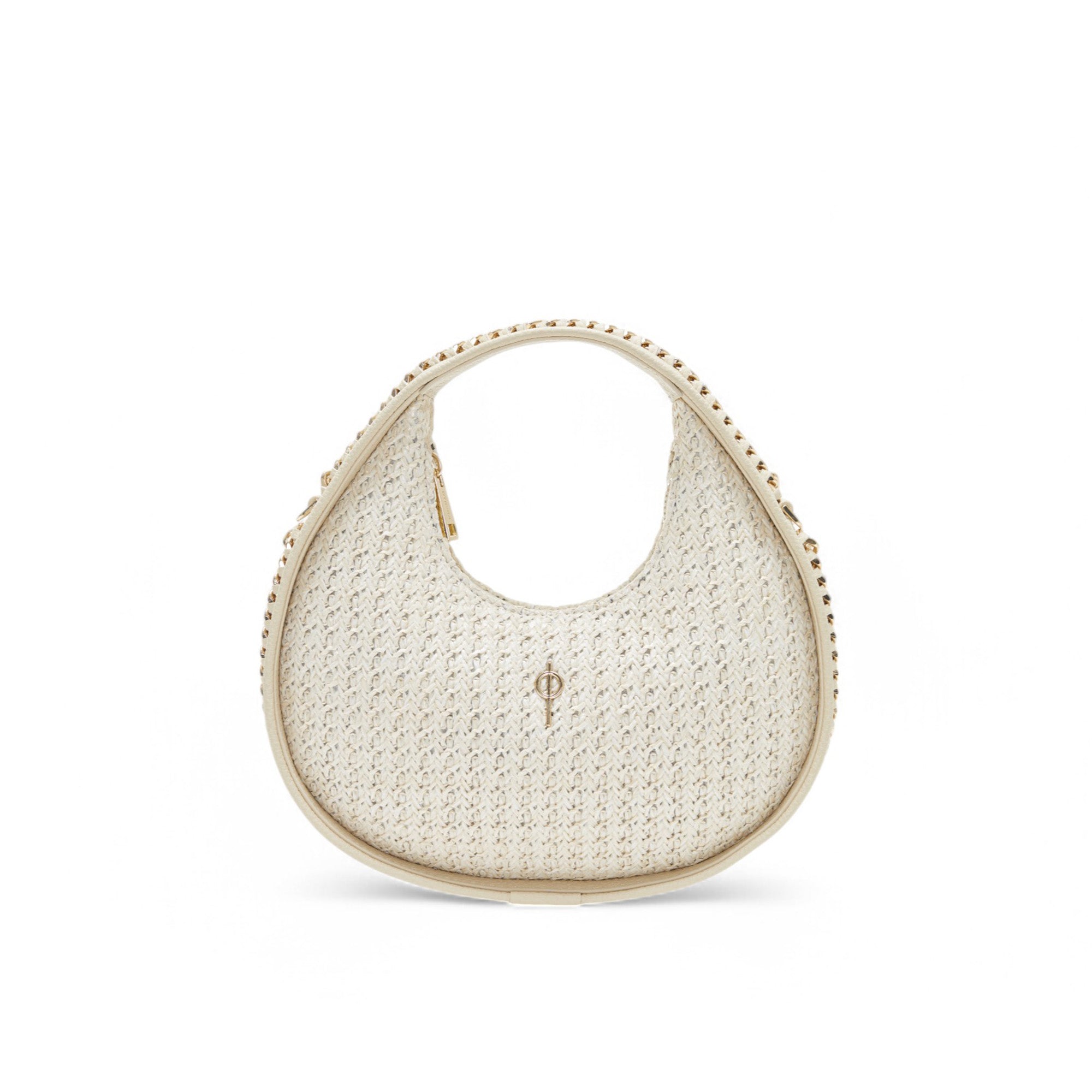 Otrera-Round Chain Bag Straw Beige-El Çantası-1-Milagron.com