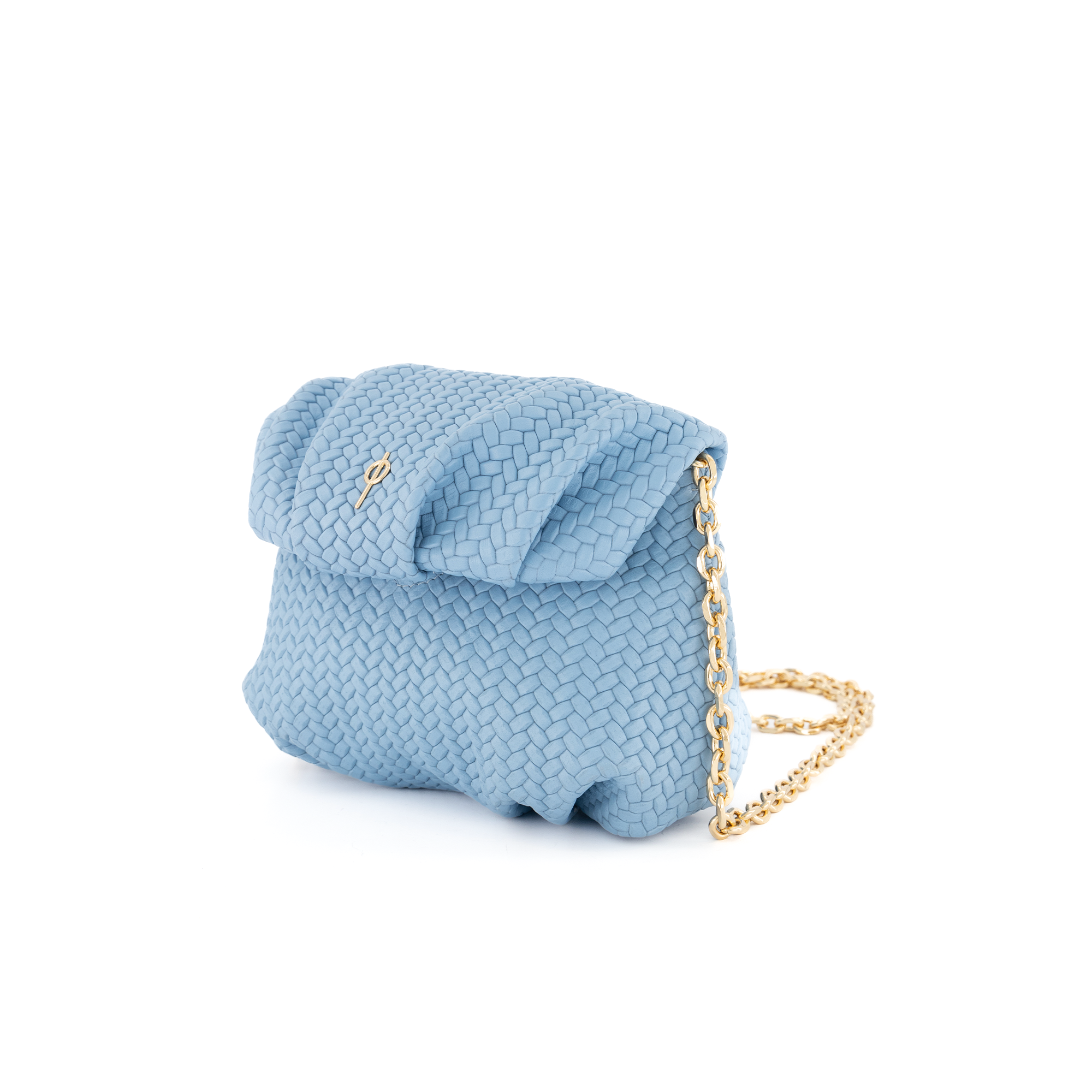 Otrera-SORUNLU - Baby Leda Braid Blue-Omuz Çantası-2-Milagron.com