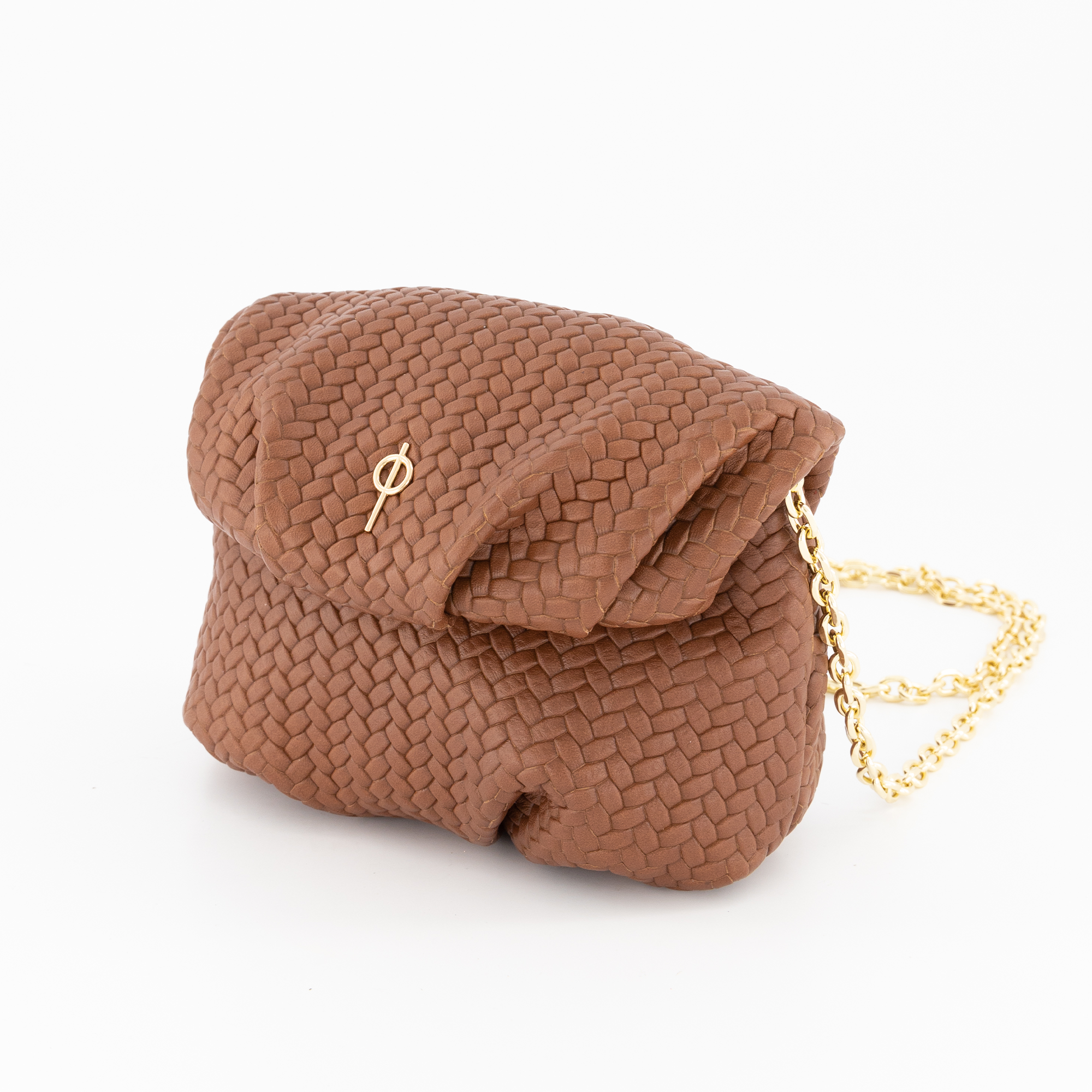 Otrera-SORUNLU - Baby Leda Braid Brown-Omuz Çantası-2-Milagron.com