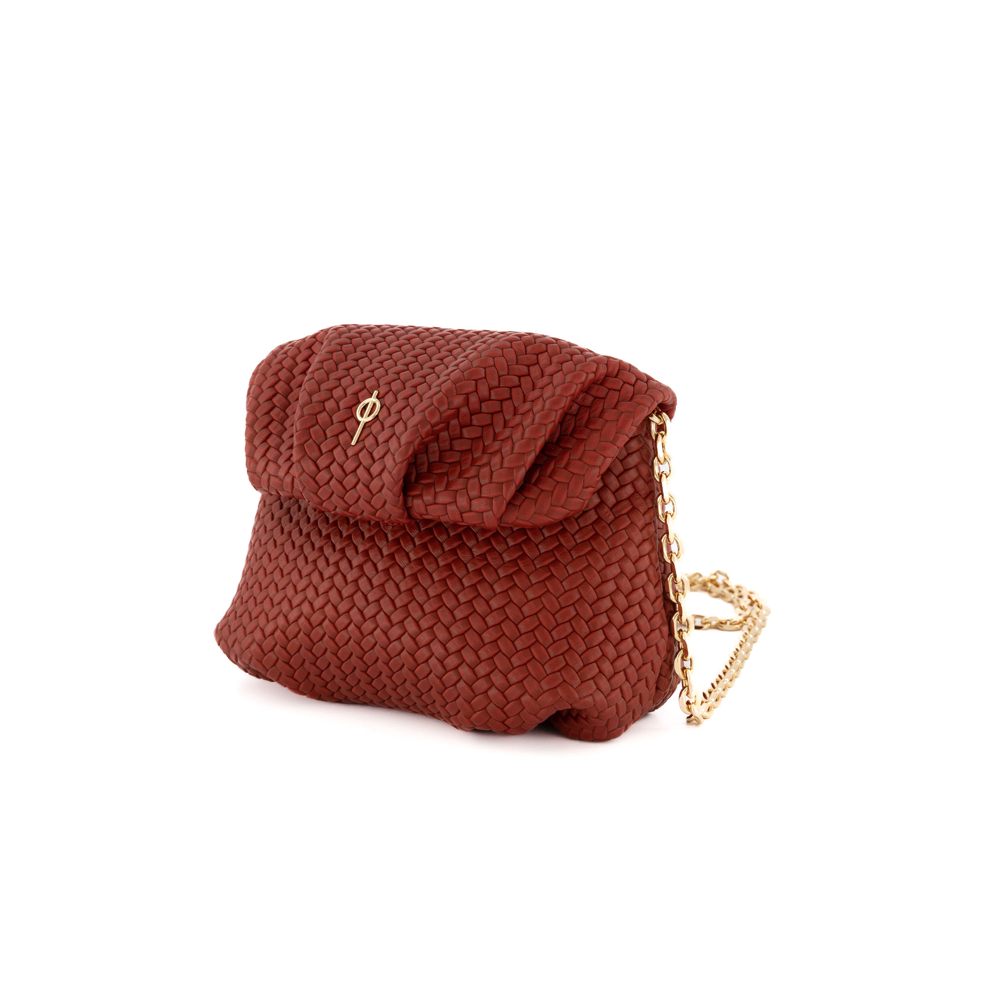 Otrera-SORUNLU - Baby Leda Braid Red-Omuz Çantası-2-Milagron.com