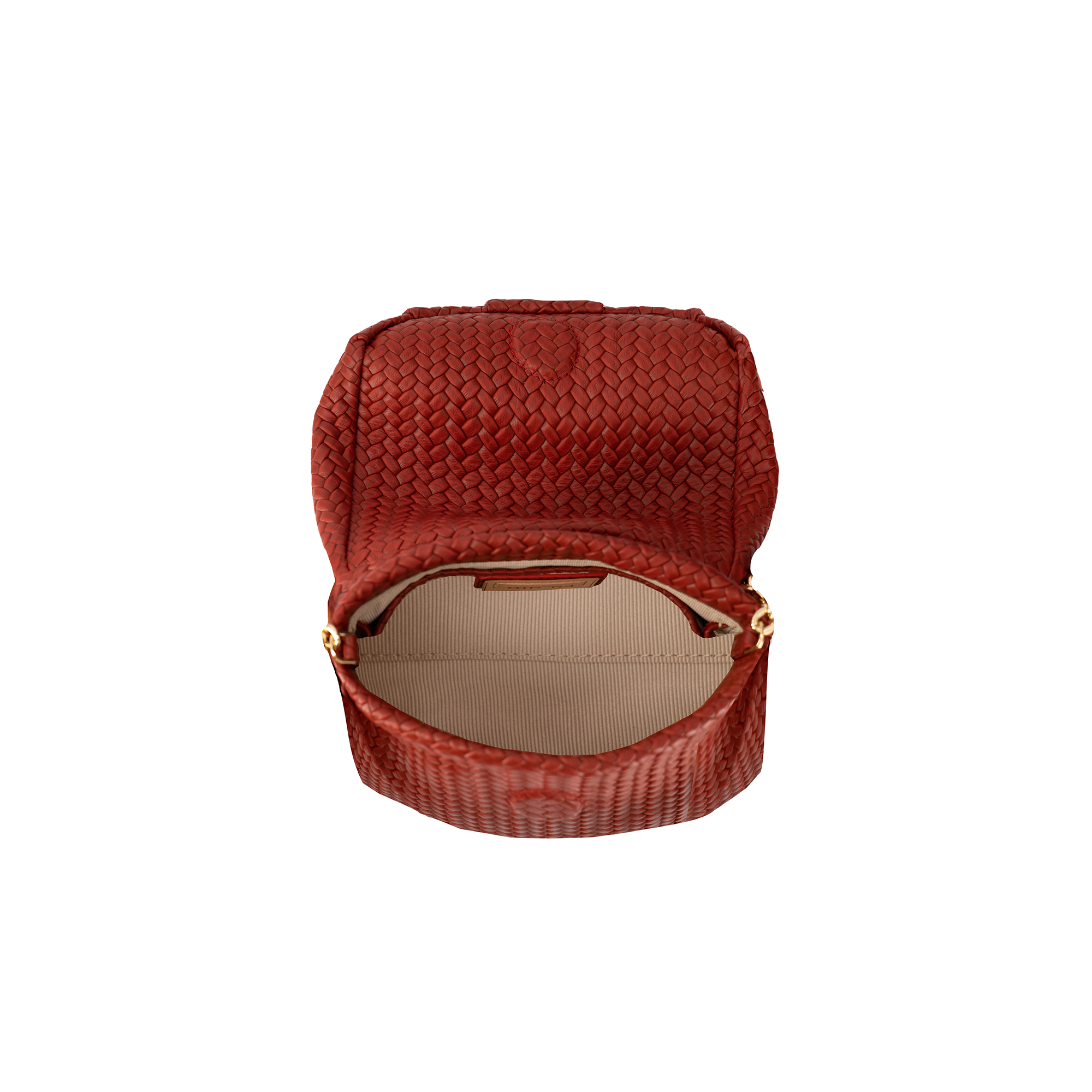 Otrera-SORUNLU - Baby Leda Braid Red-Omuz Çantası-3-Milagron.com