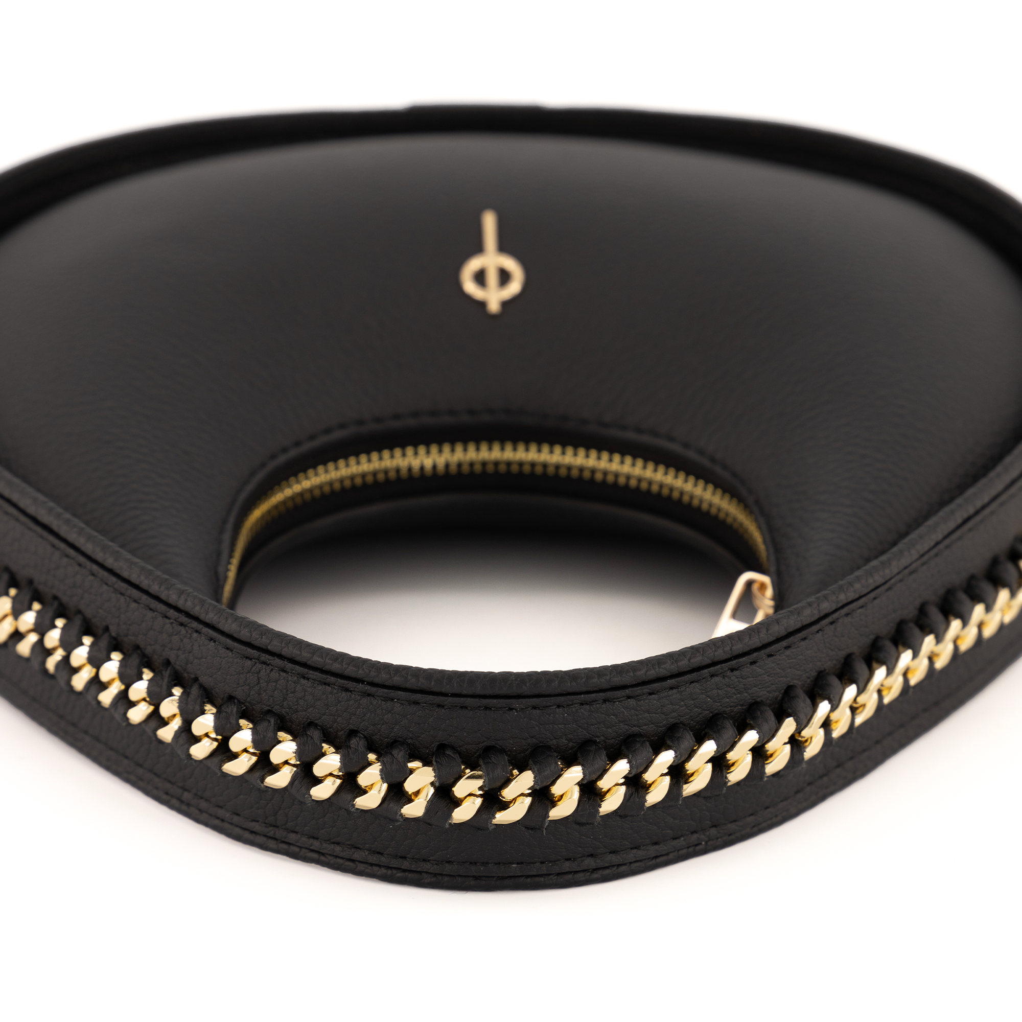 Otrera-SORUNLU - Round Chain Bag Black-Omuz Çantası-5-Milagron.com
