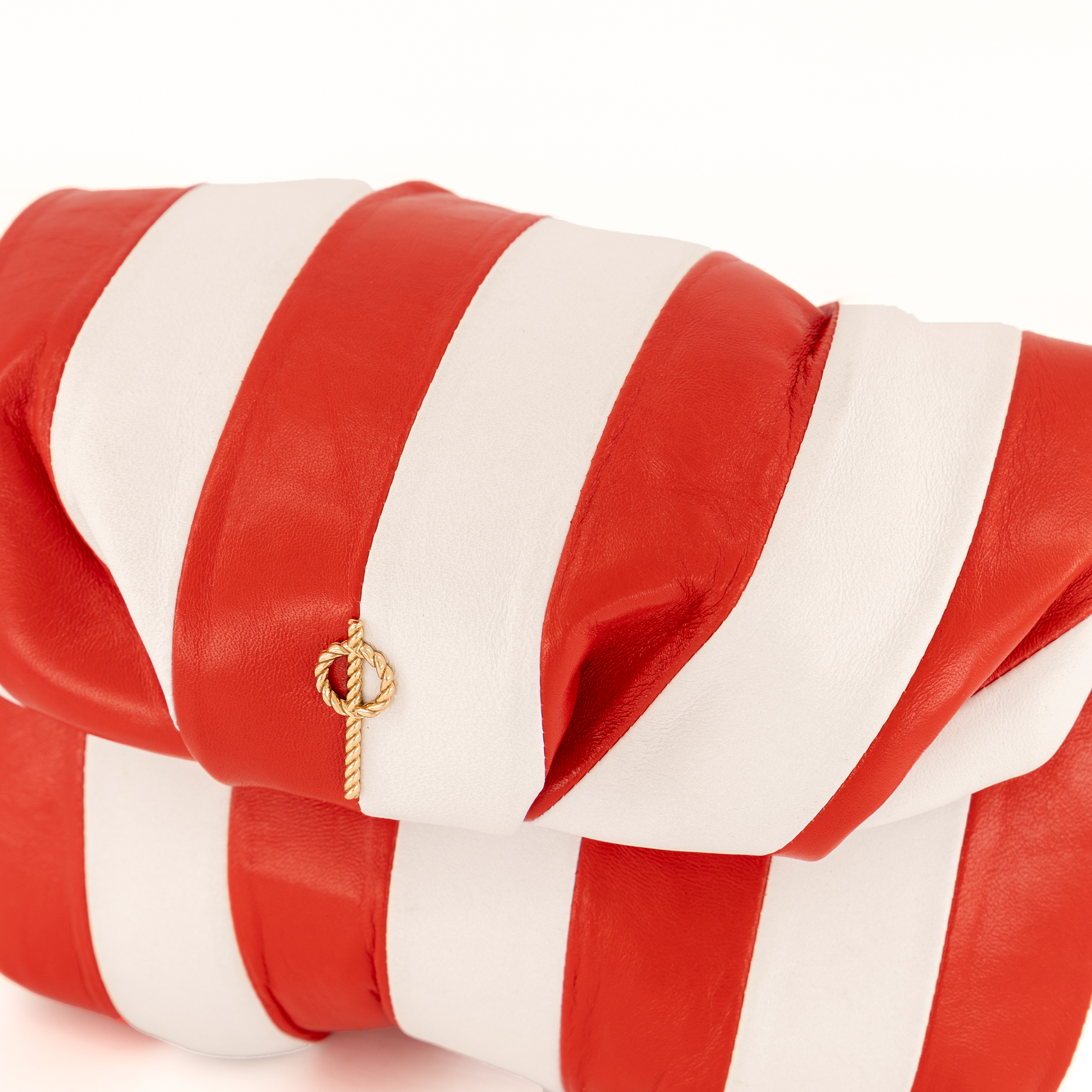 Otrera-Striped Leda Red-Clutch-3-Milagron.com