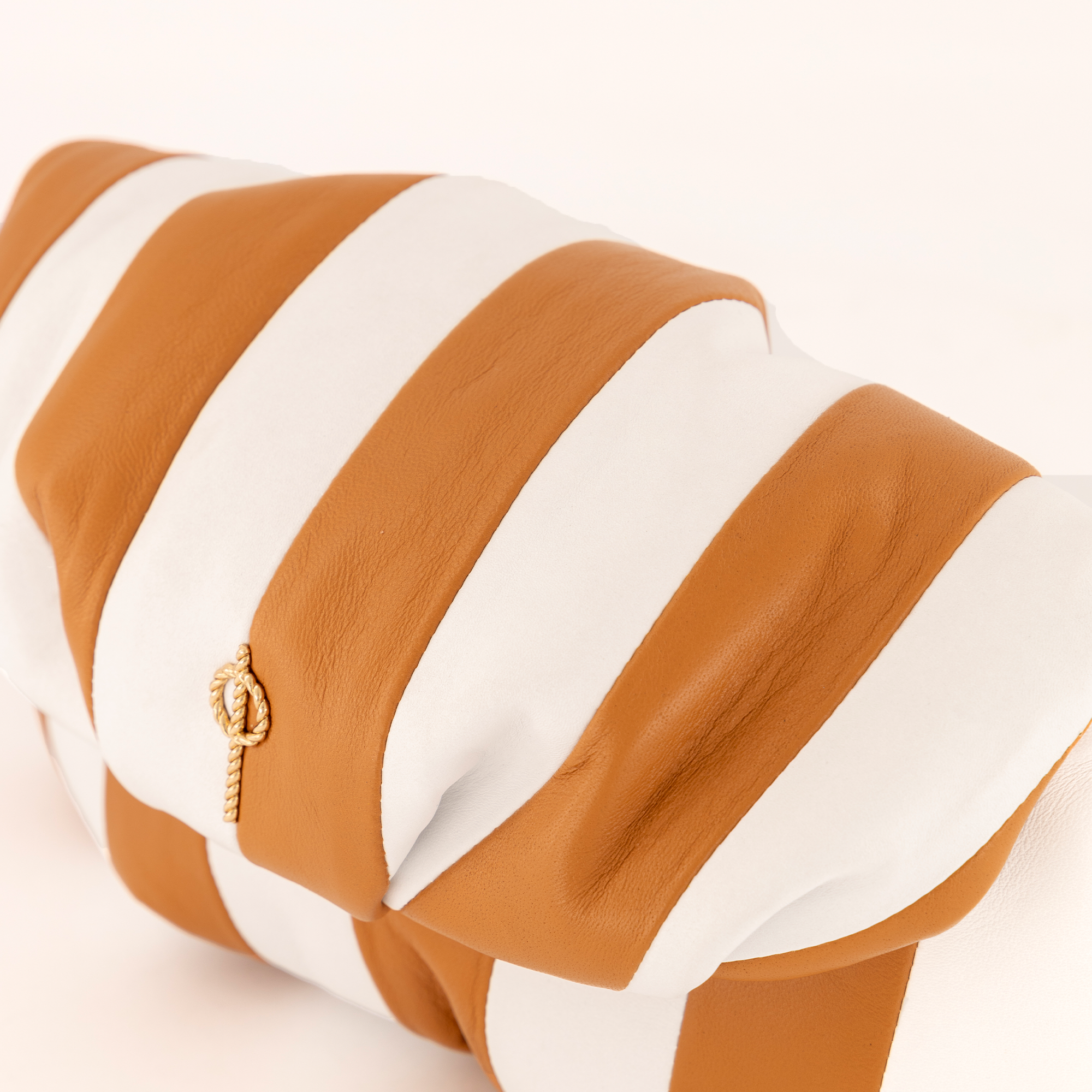 Otrera-Striped Leda Tan-Clutch-3-Milagron.com