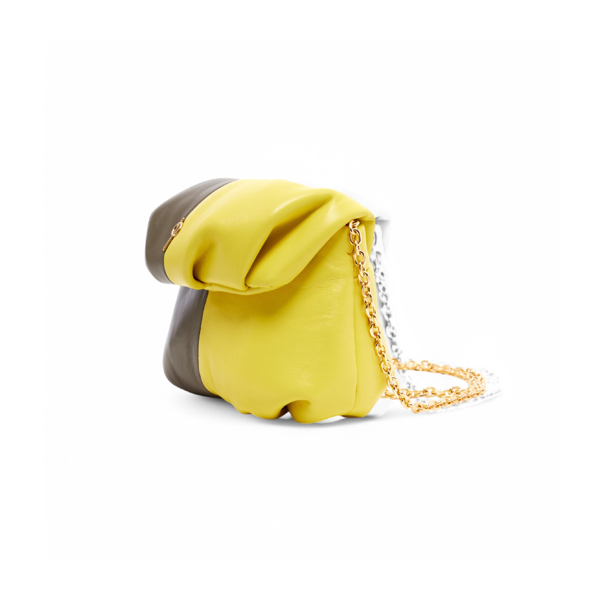 Otrera-Two Colored Baby Leda Floater Brown/Yellow-Crossbody bag-2-Milagron.com