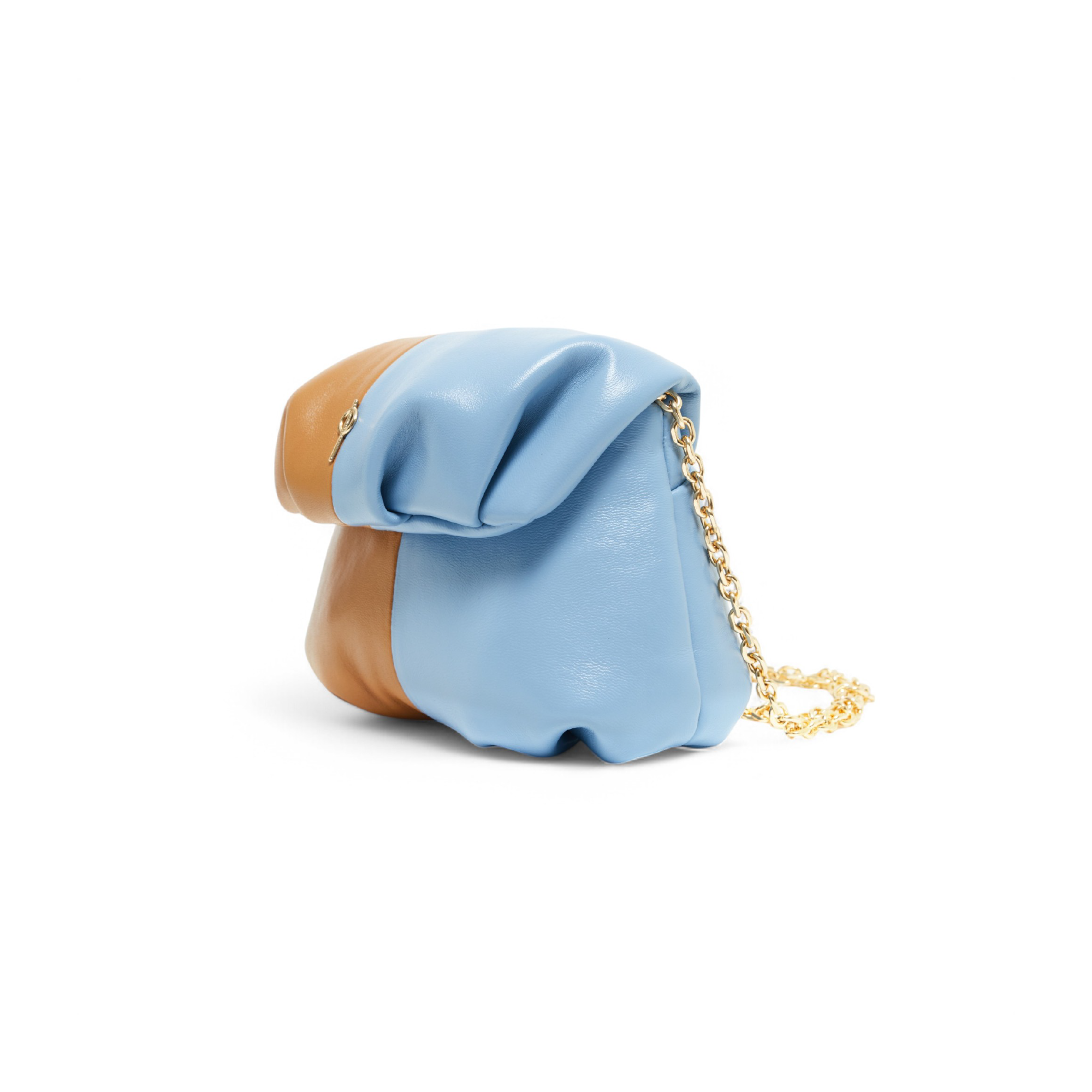 Otrera-Two Colored Baby Leda Floater Tan/Blue-Crossbody bag-2-Milagron.com