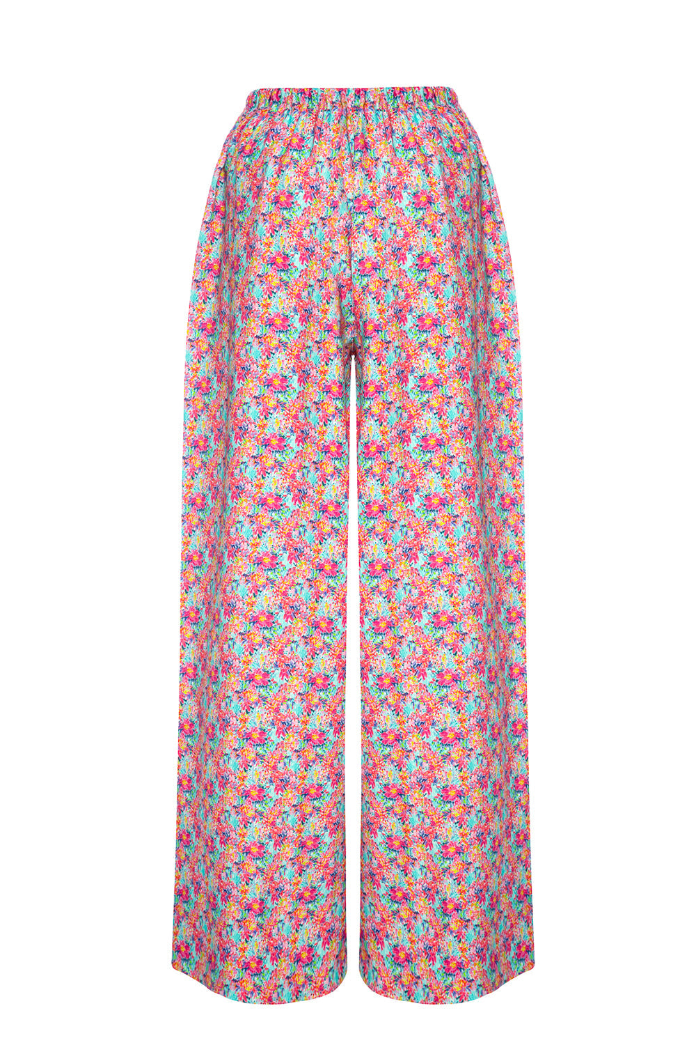 Çiçekli Biggie Organik Keten Pantolon - 1