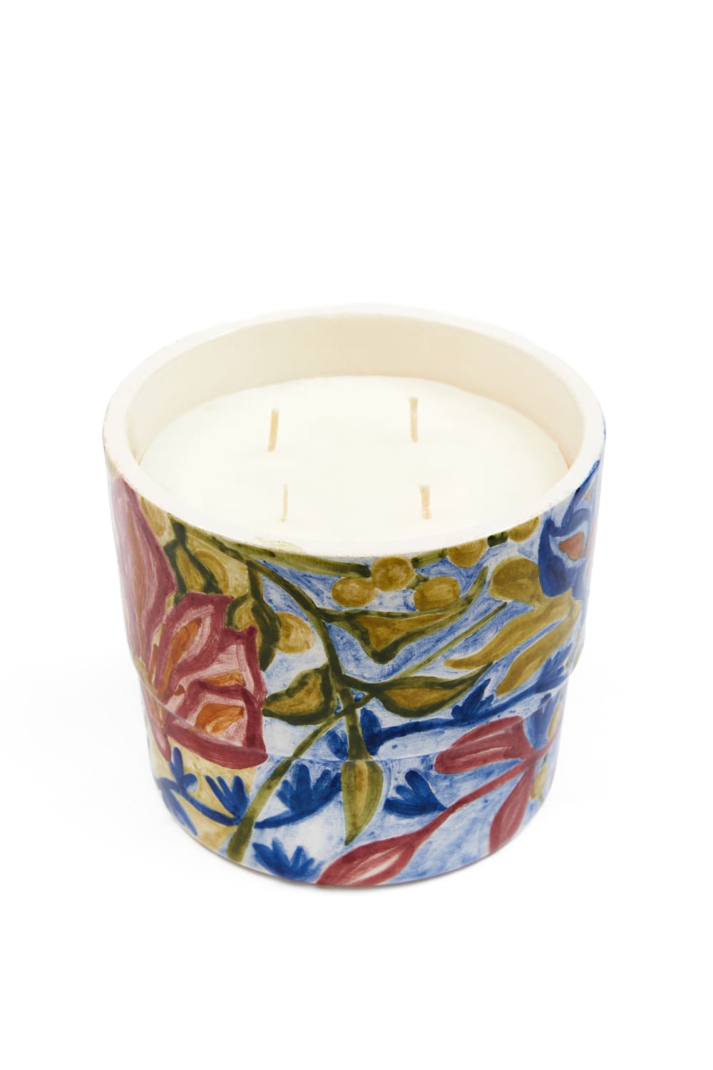 Ozge Atelier-Renkli Çiçek Desenli Mum-Mum-1-Milagron.com