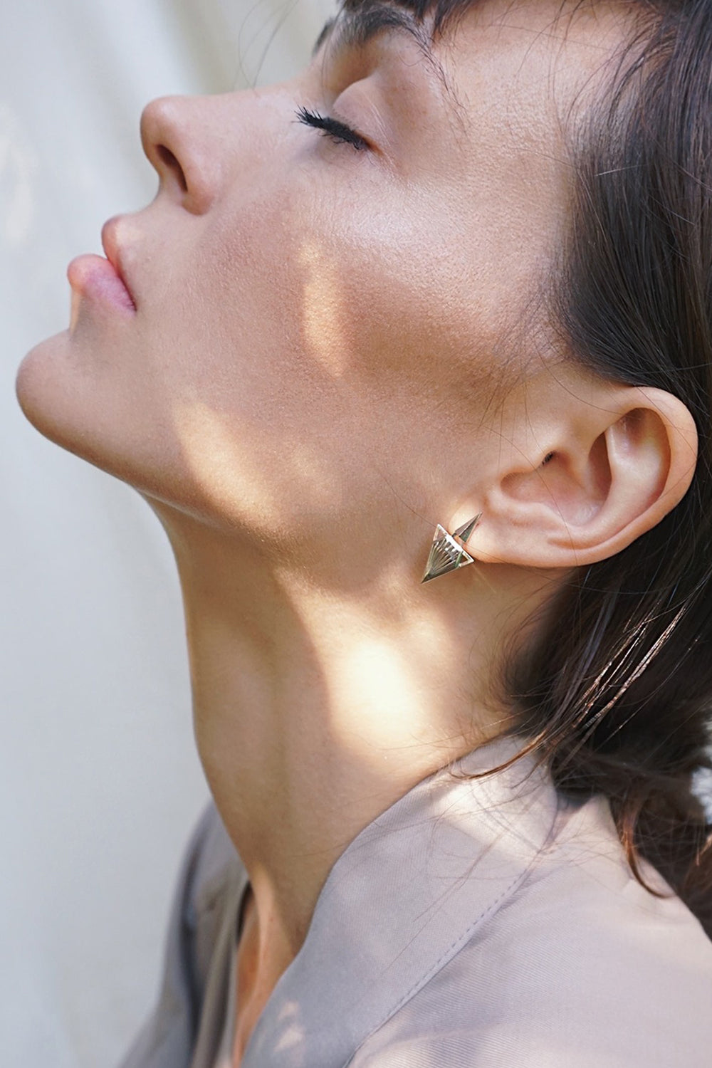 Empire Rodyum Kaplama 925 Ayar Gümüş Küpe - 1