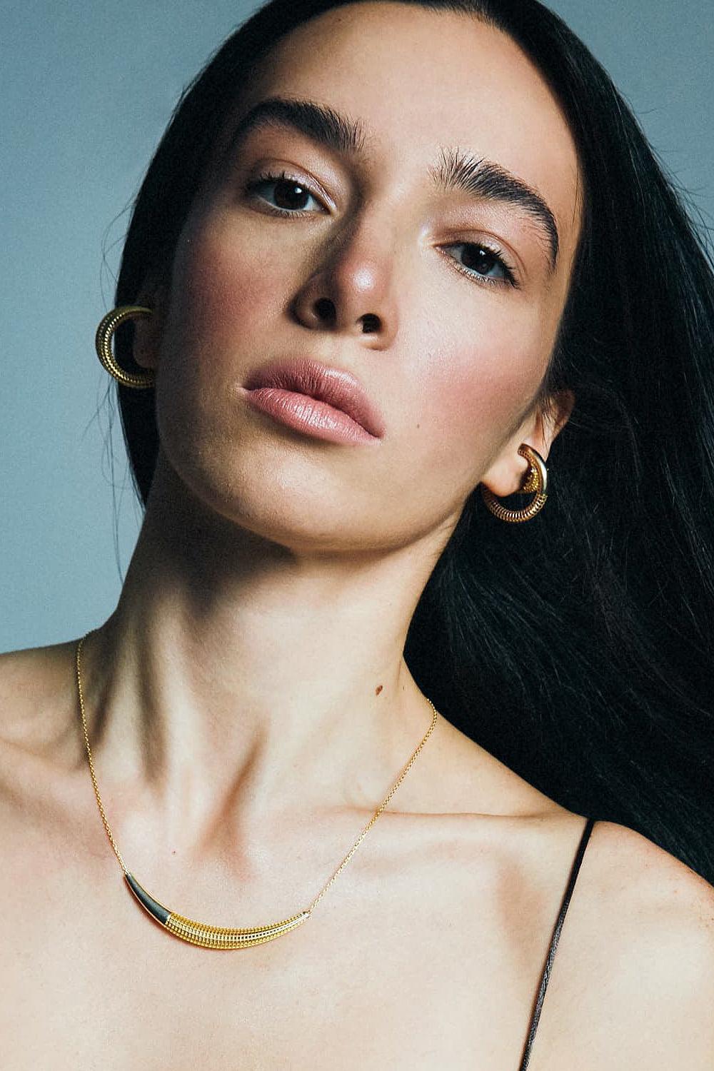 PACAL-Maxi Luki Altın Kaplama Kıkırdak Küpesi-Küpe-2-Milagron.com