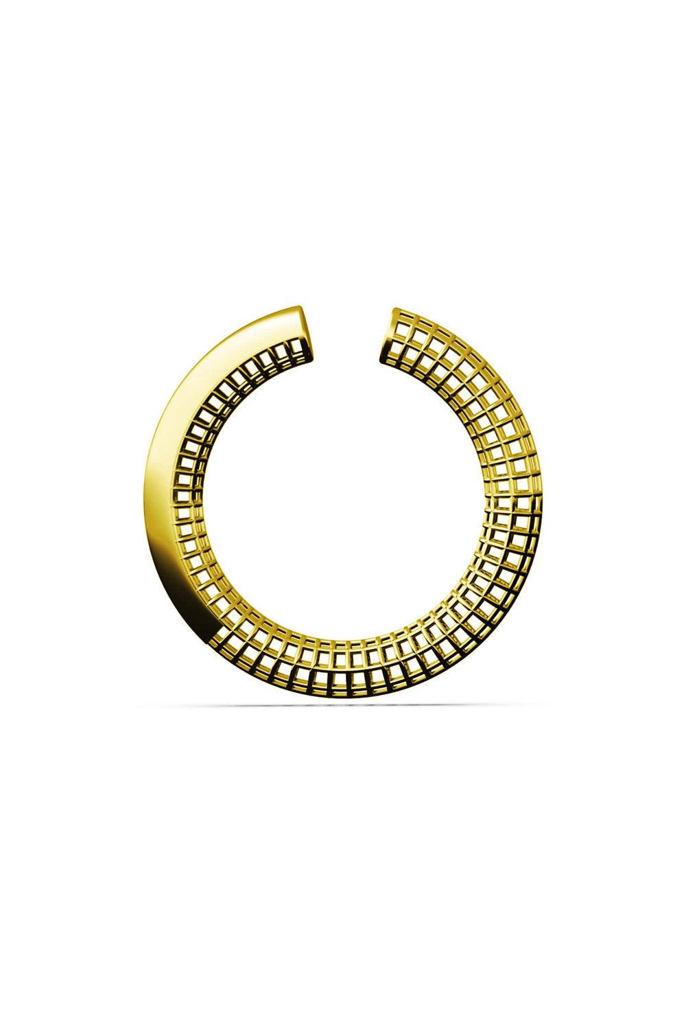 PACAL-Maxi Luki Parlak Altın Kaplama Kıkırdak Küpesi-Küpe-1-Milagron.com