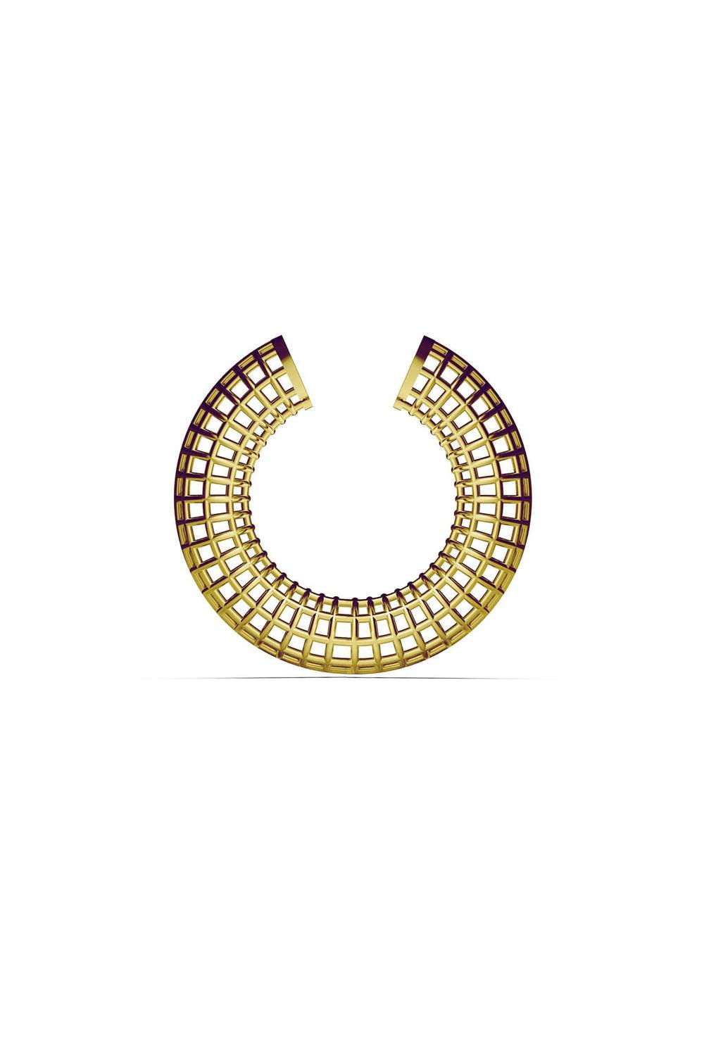 PACAL-Midi Luki Altın Kaplama Kıkırdak Küpesi-Küpe-1-Milagron.com