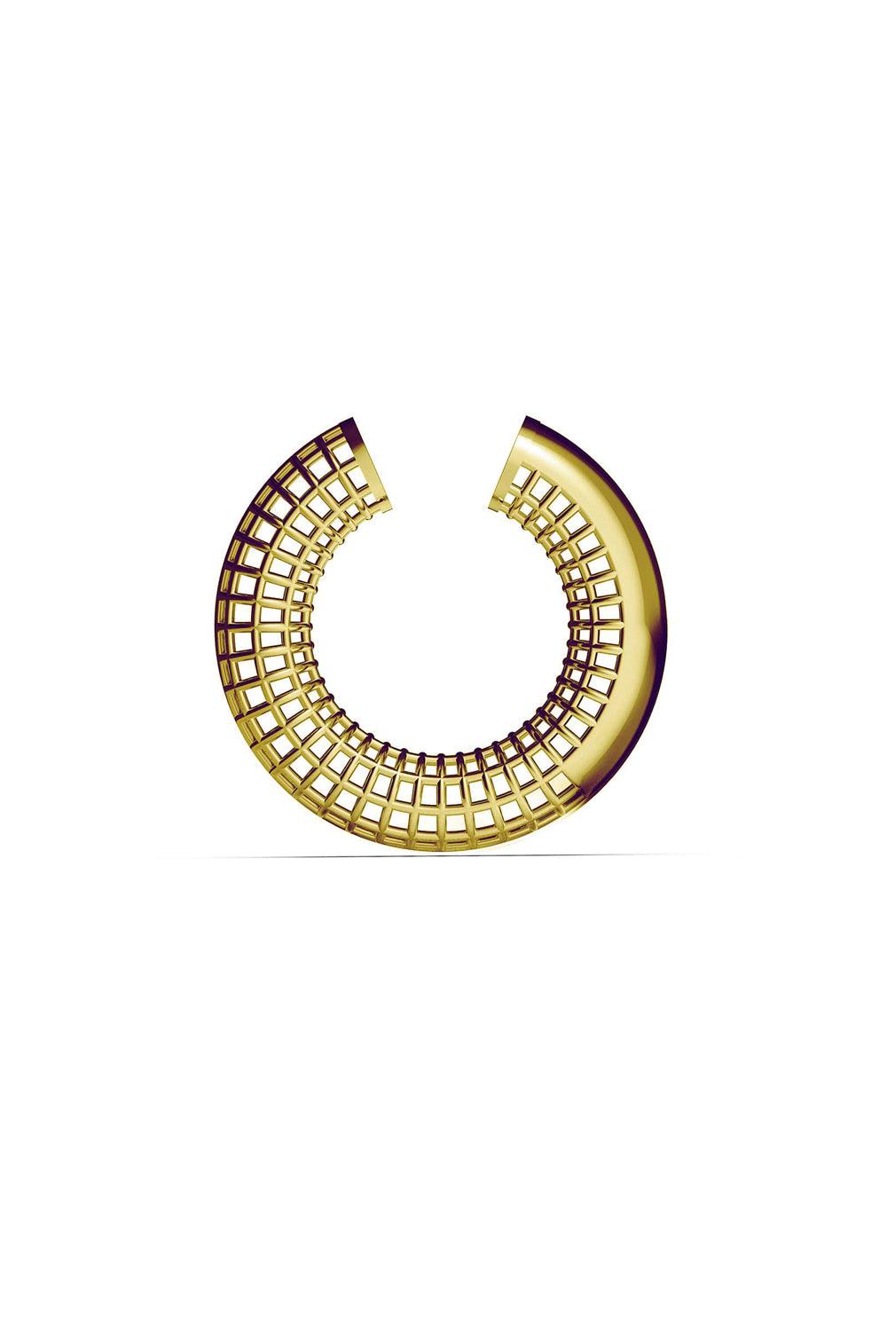 PACAL-Midi Luki Parlak Altın Kaplama Kıkırdak Küpesi-Küpe-1-Milagron.com