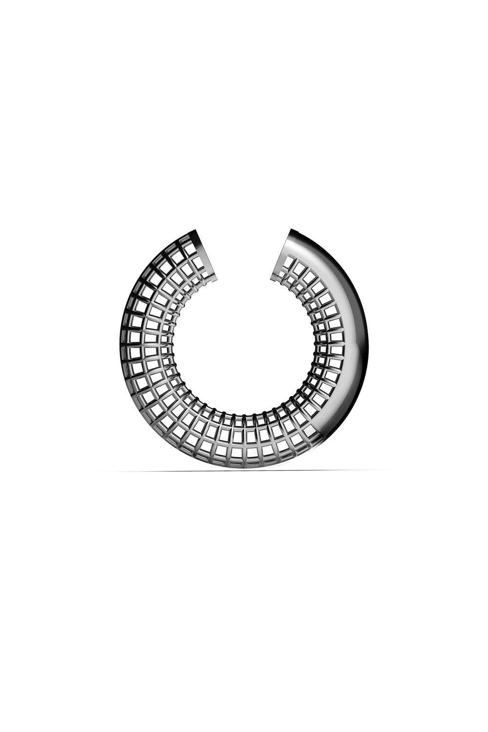 PACAL-Midi Luki Parlak Gümüş Kıkırdak Küpesi-Küpe-1-Milagron.com